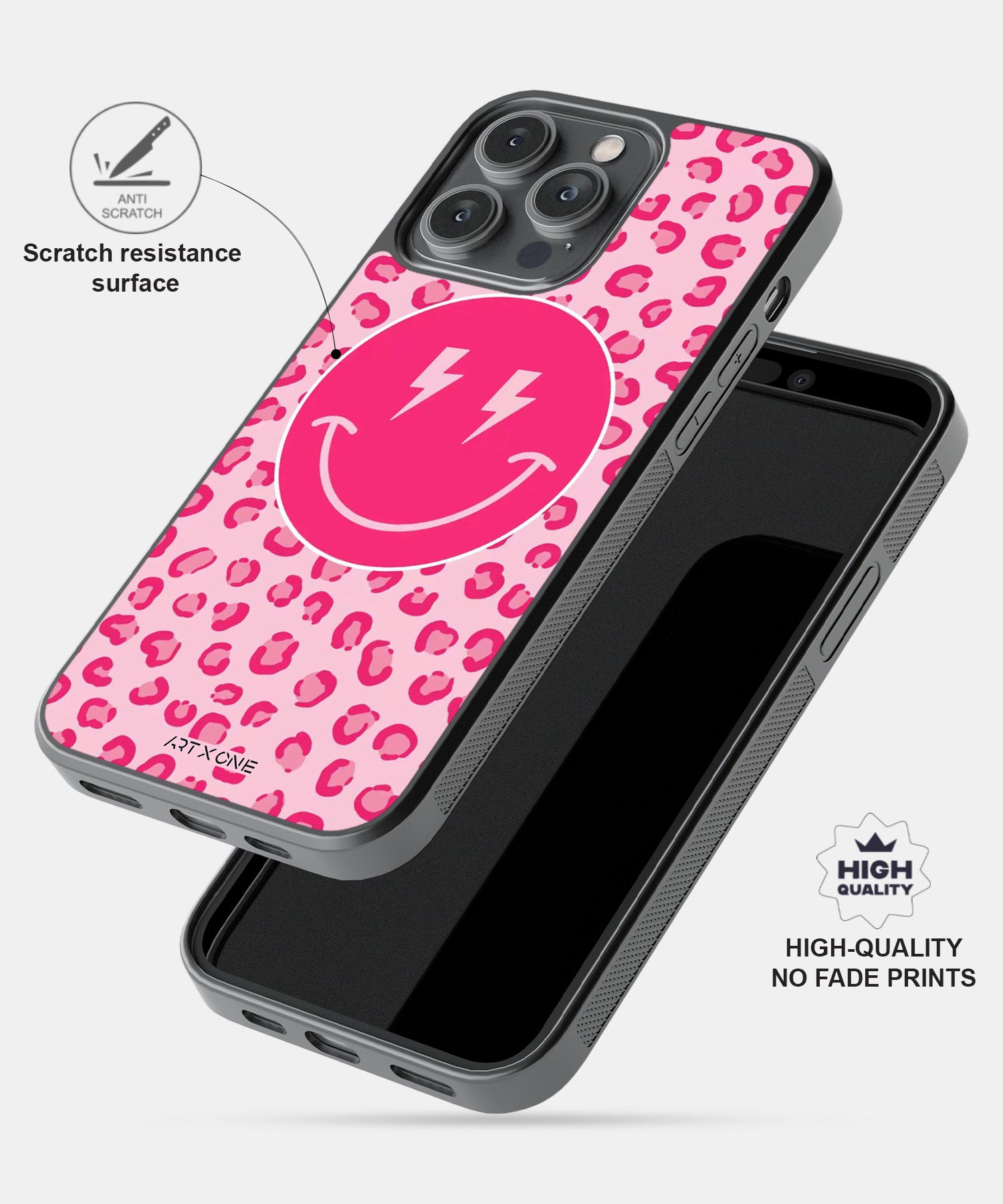Pink Leopard Smiley