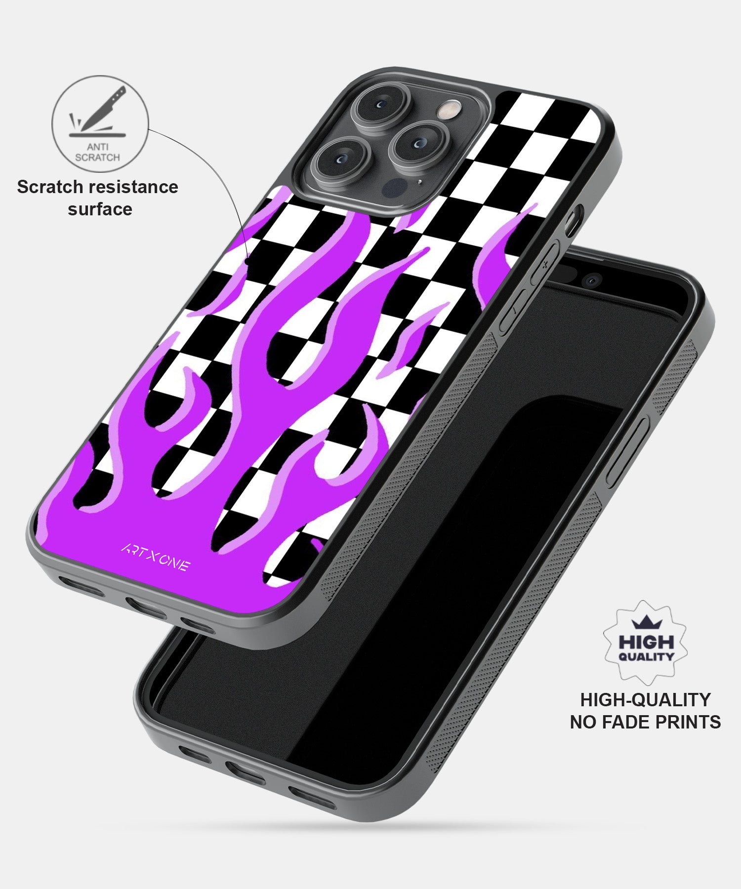 Checkered Purple Flame