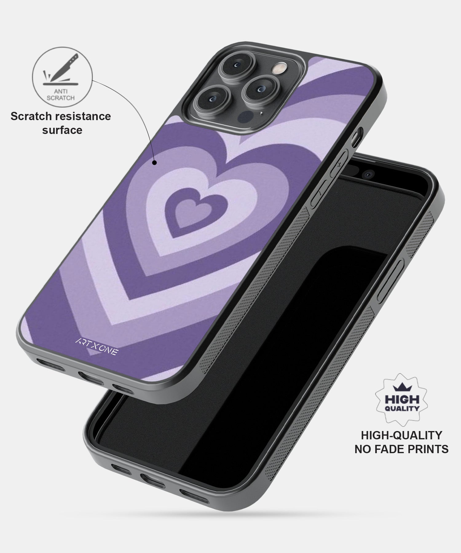 Y2K Pastel Purple Retro Hearts