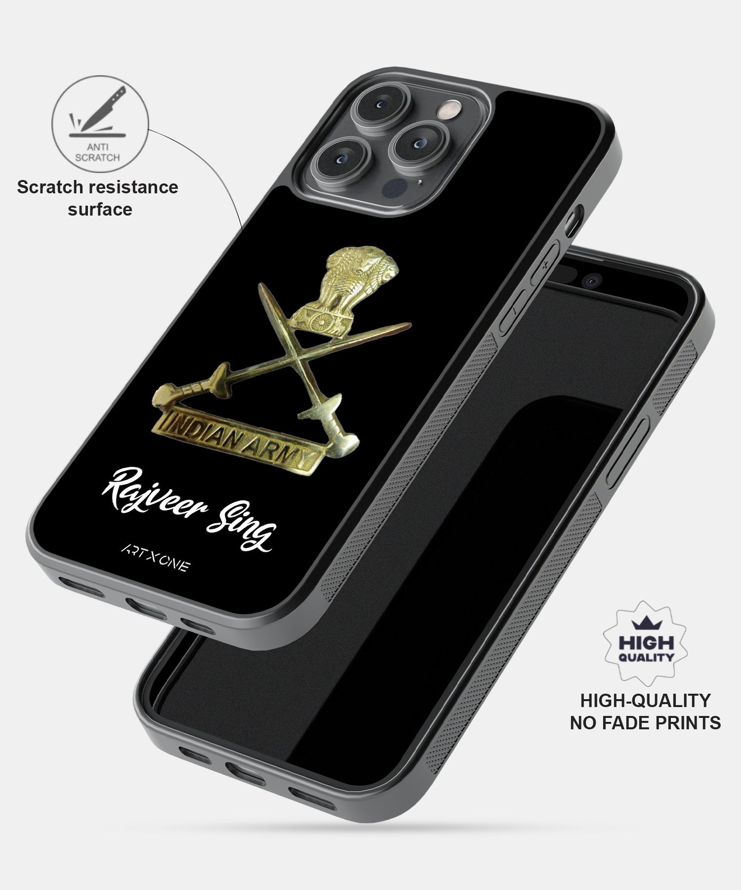 Army logo & Name Mobile Back Cover