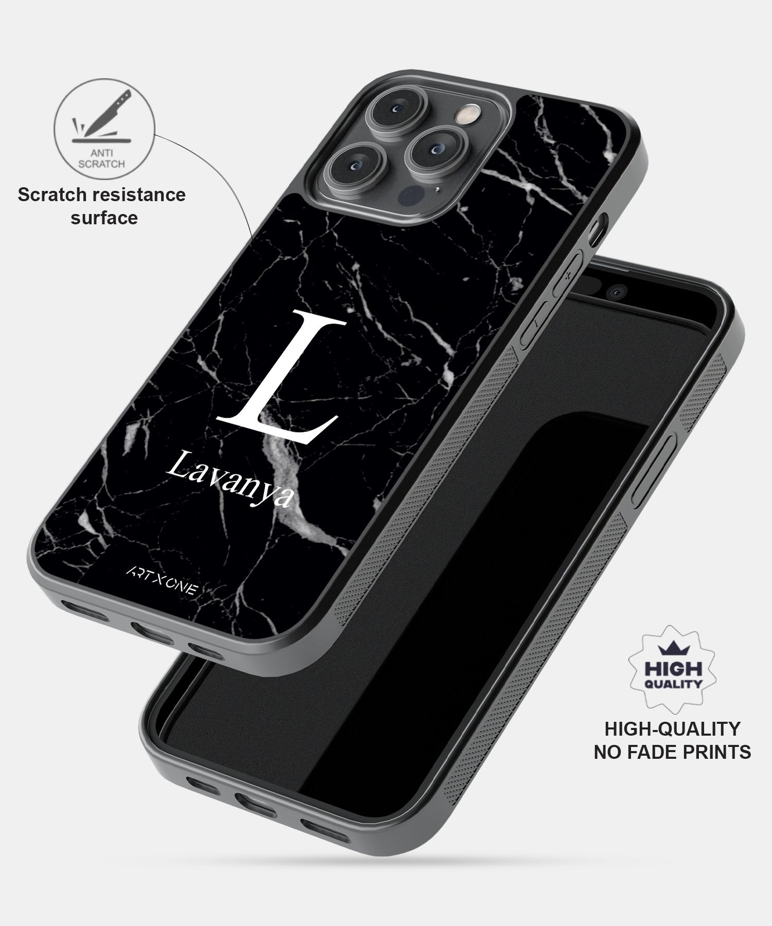 Perfect Black Marble Mobile Back Cover