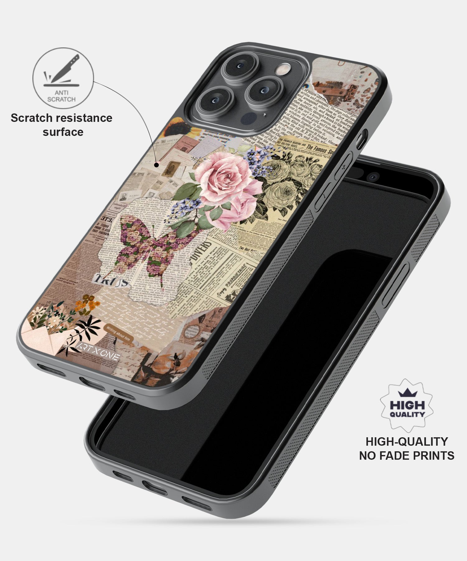 Flowers and Pages Mobile Back Cover