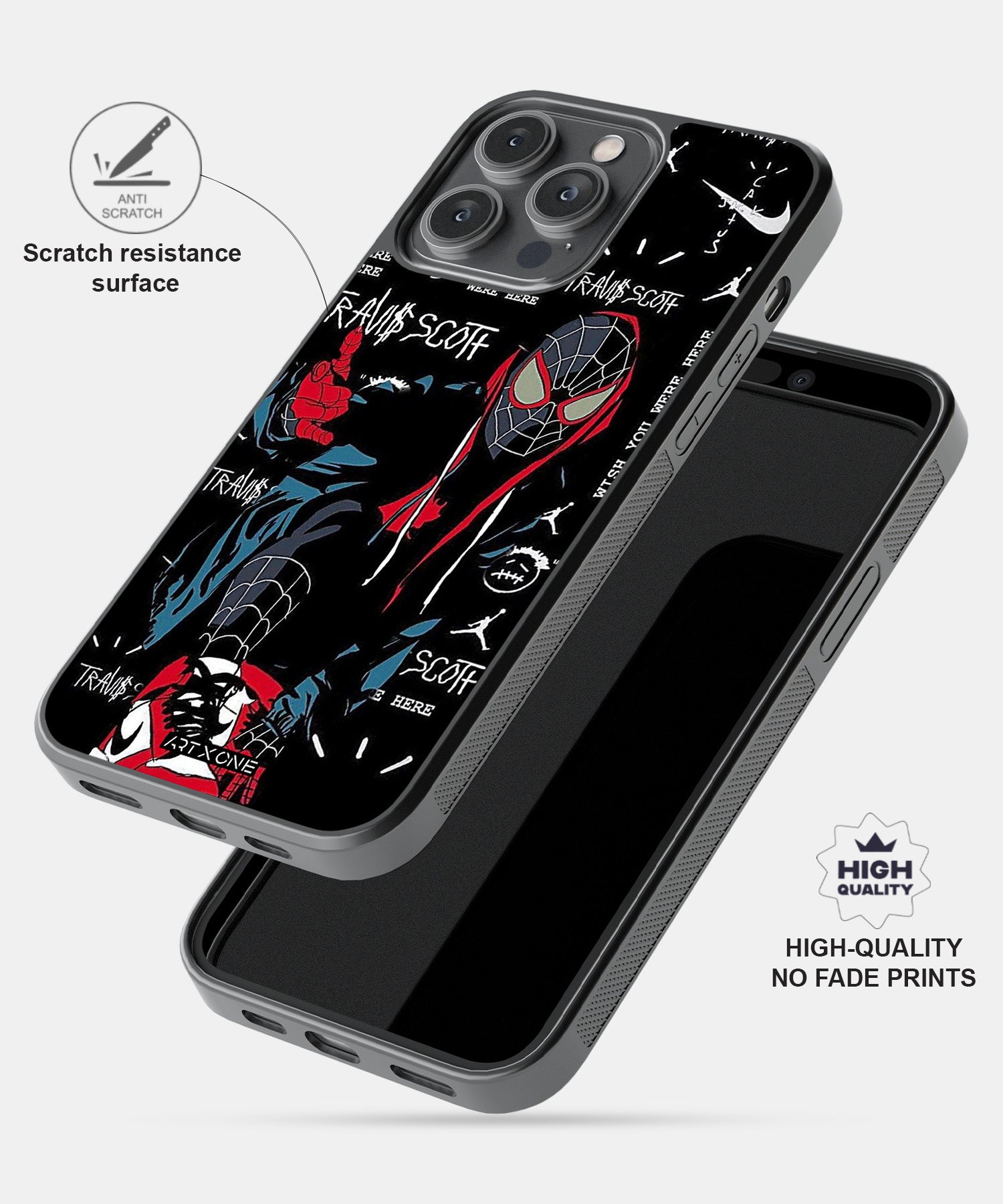 Black Spiderman Mobile Back Cover