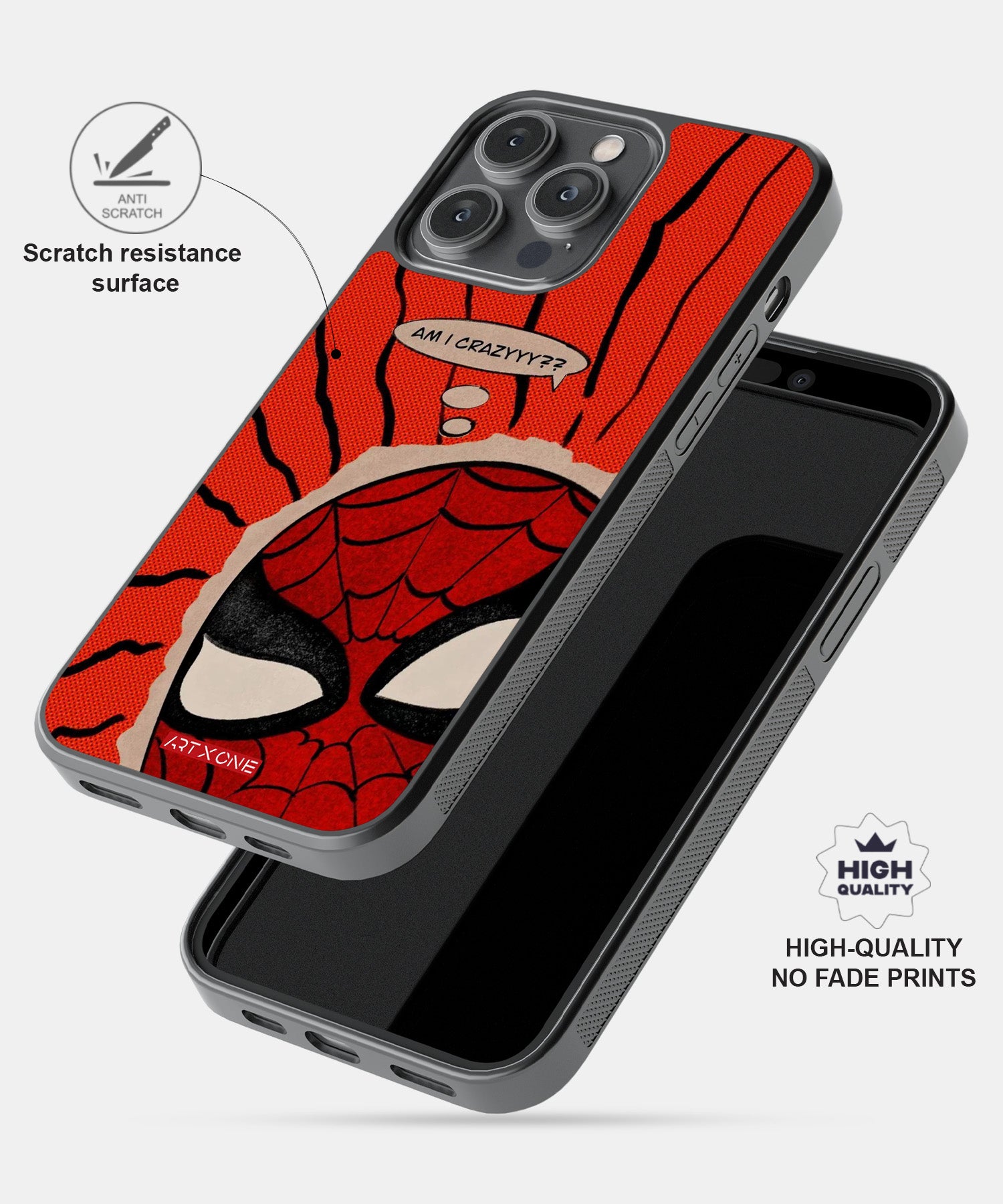 Am I Crazy Spidey Mobile Back Cover