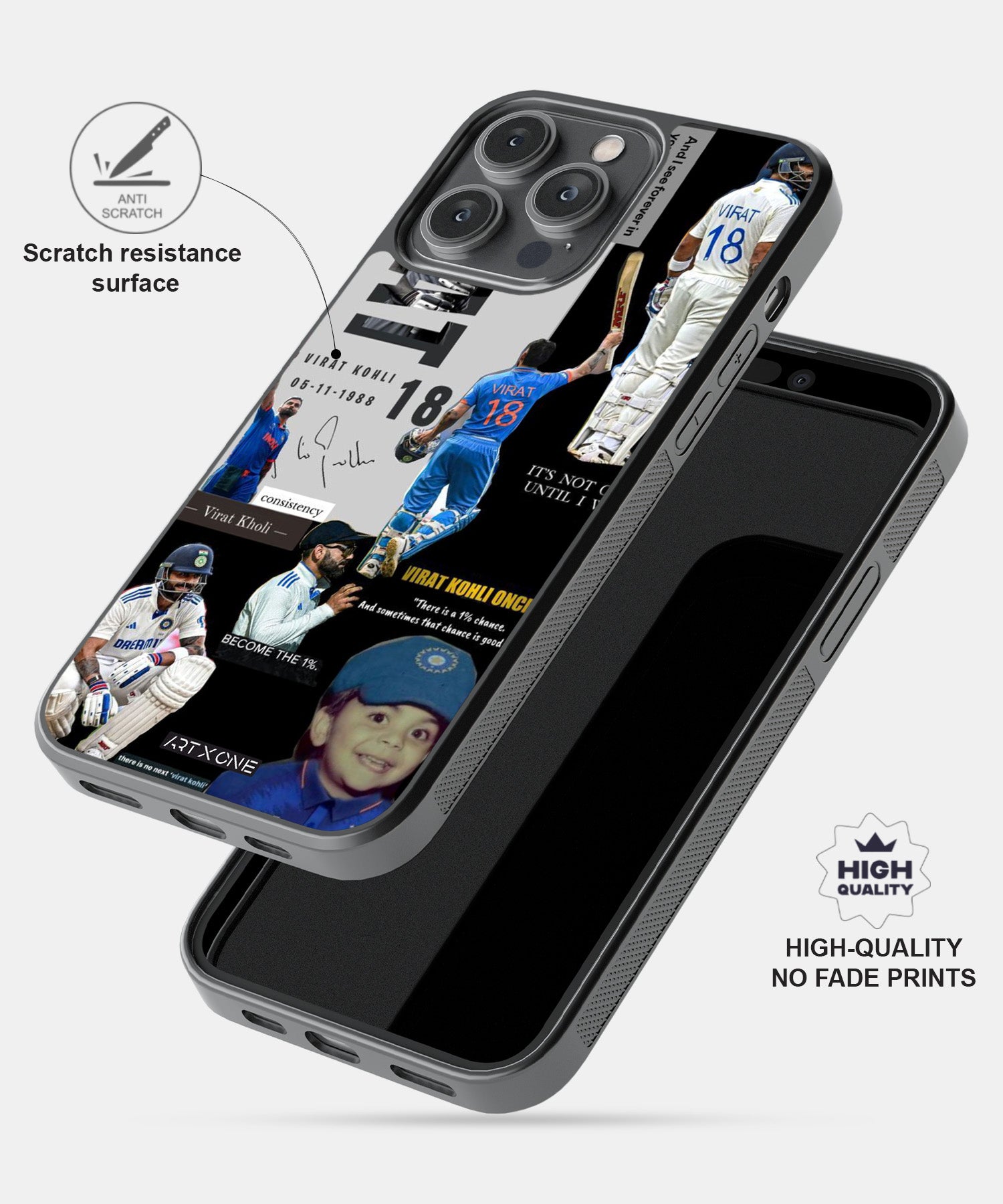 King Kohli Collage Mobile Back Cover