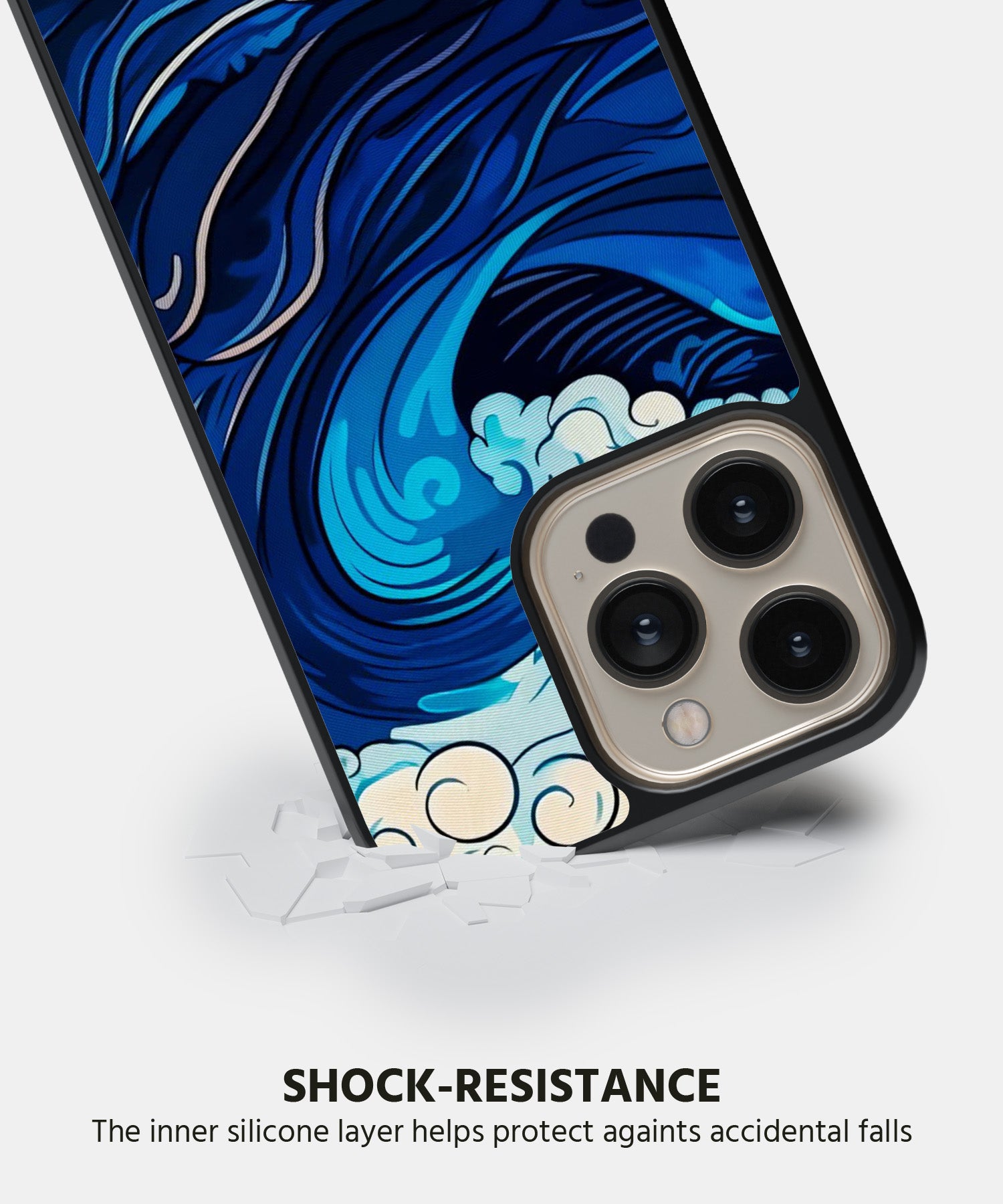 Artistic Blue Waves Mobile Back Cover