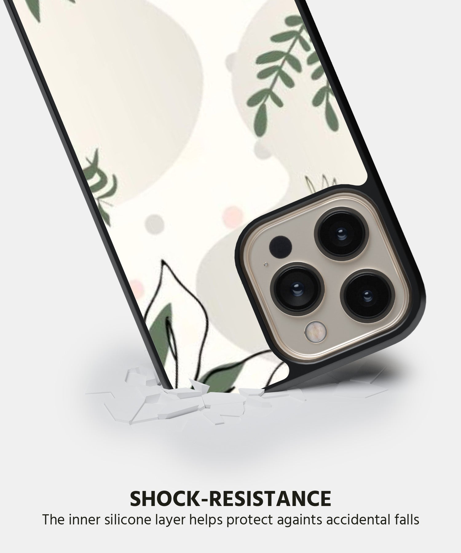 Simple Green Leafs Abstract Mobile Back Cover
