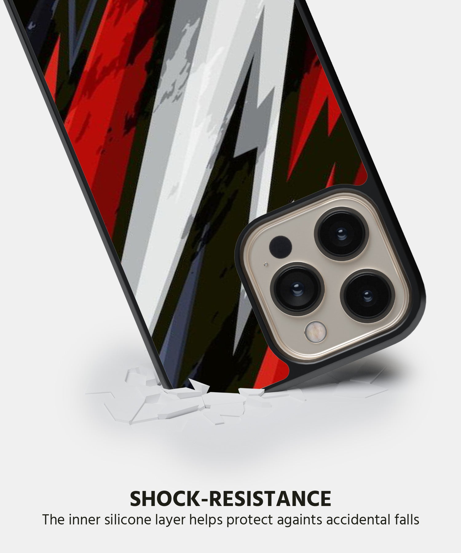 Abstract Red & Black Geometric Pattern Mobile Back Cover