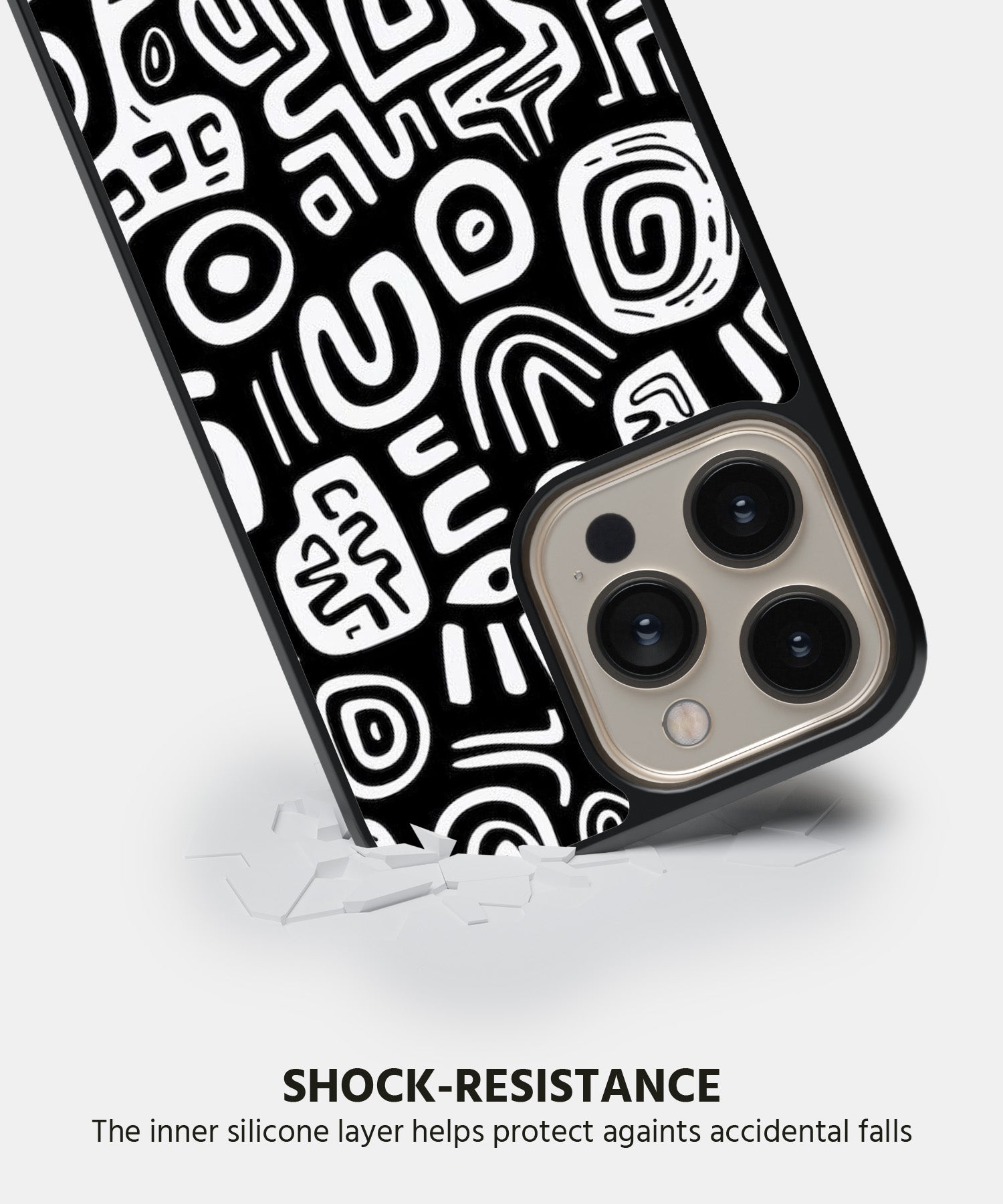 Abstract Black & White Pattern Mobile Back Cover