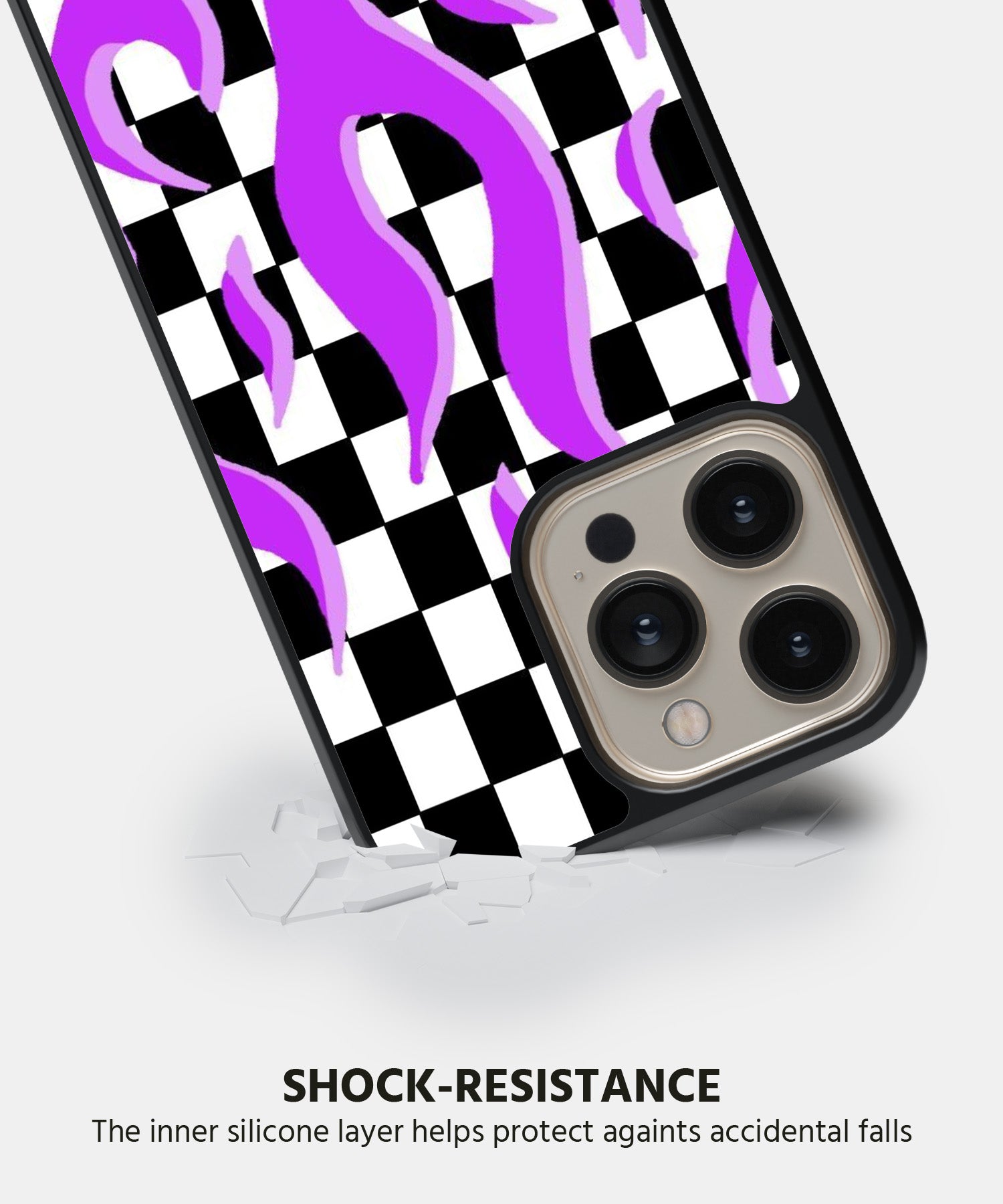 Checkered Purple Flame
