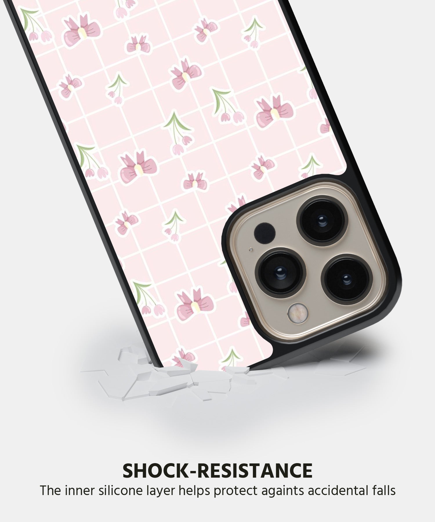 Spring Bow Grid Mobile Back Cover
