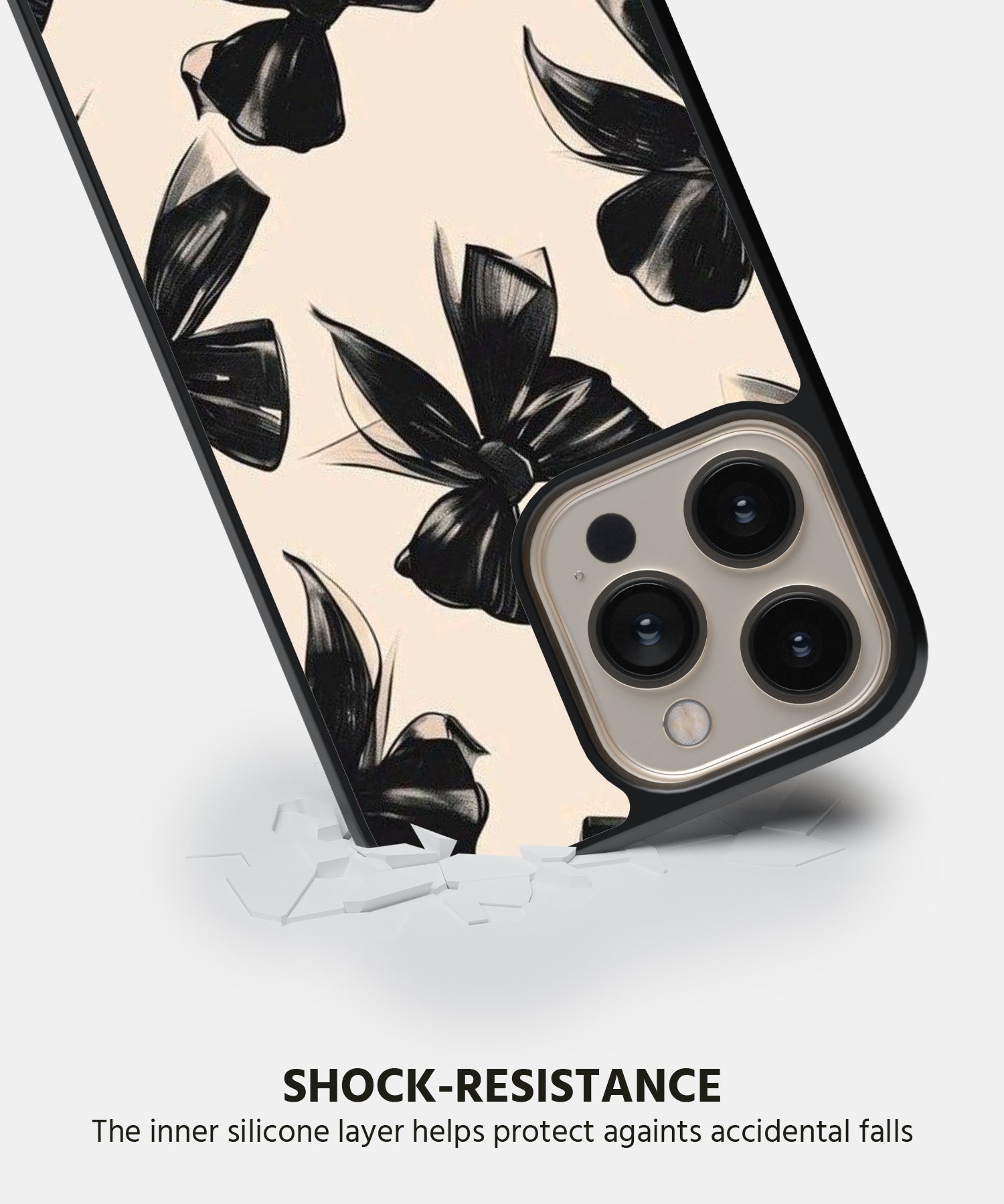 Vintage Noir Bow Mobile Back Cover