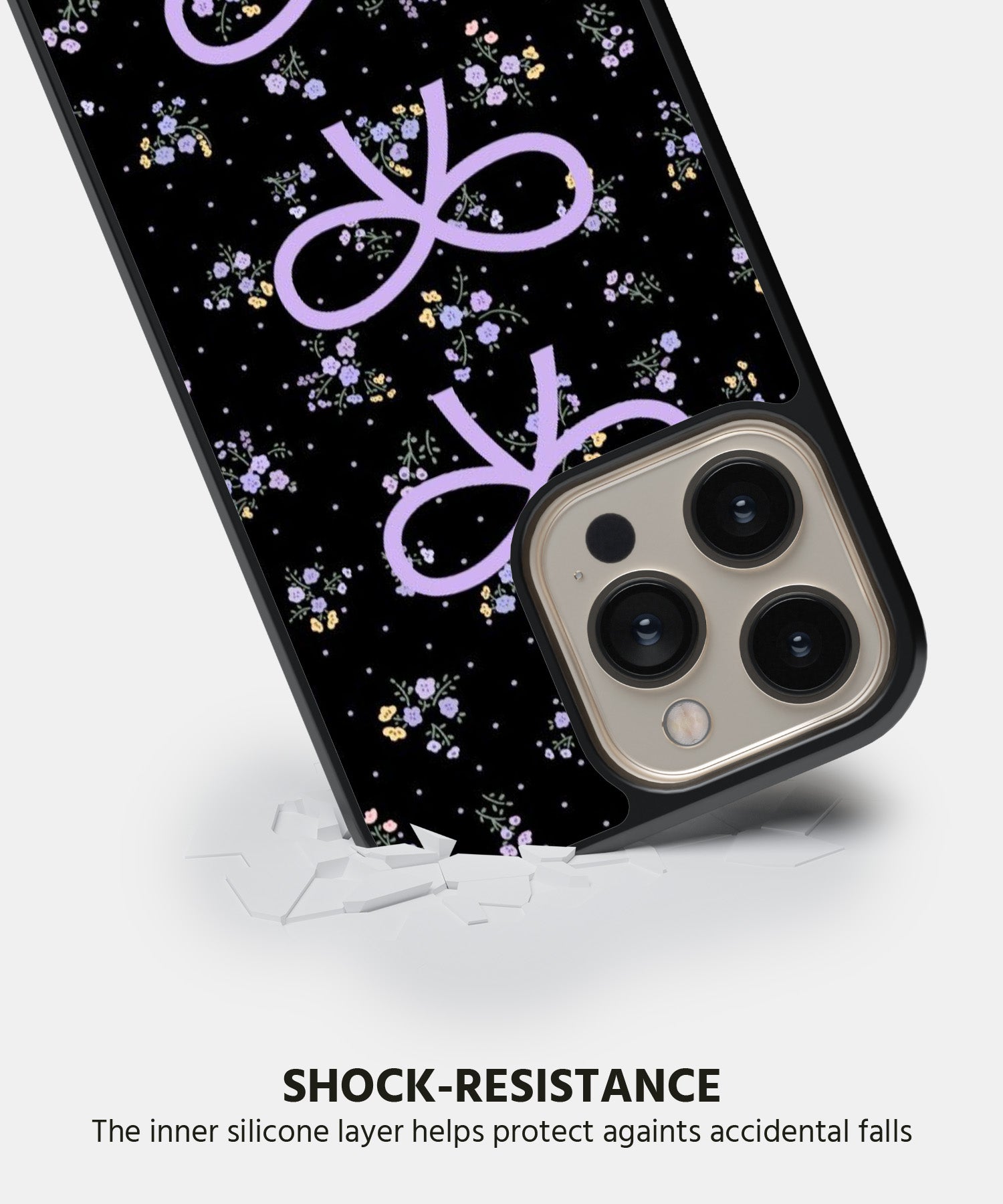 Midnight Bloom Bows Mobile Back Cover