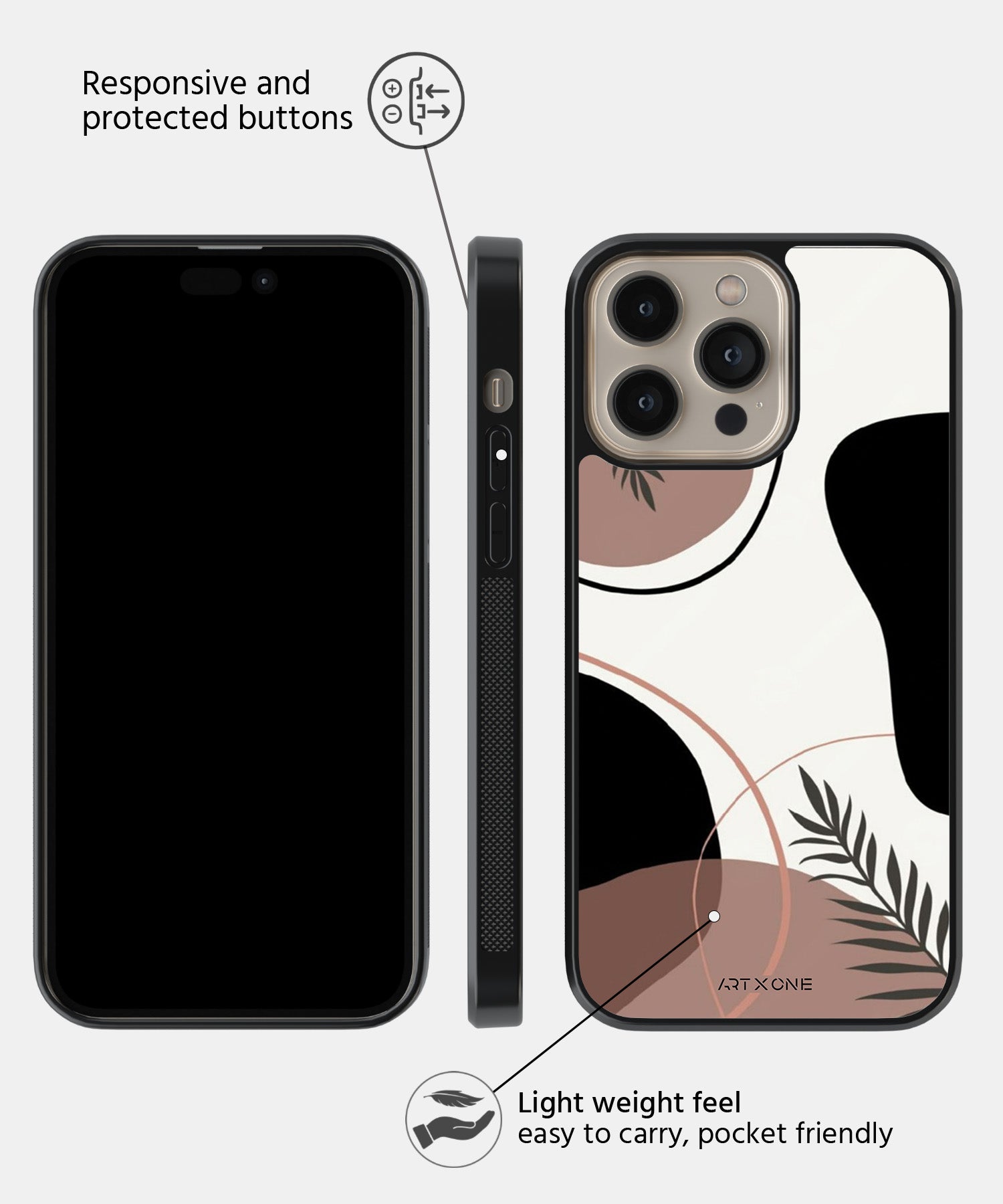 Plain Leaf Abstract Mobile Back Cover