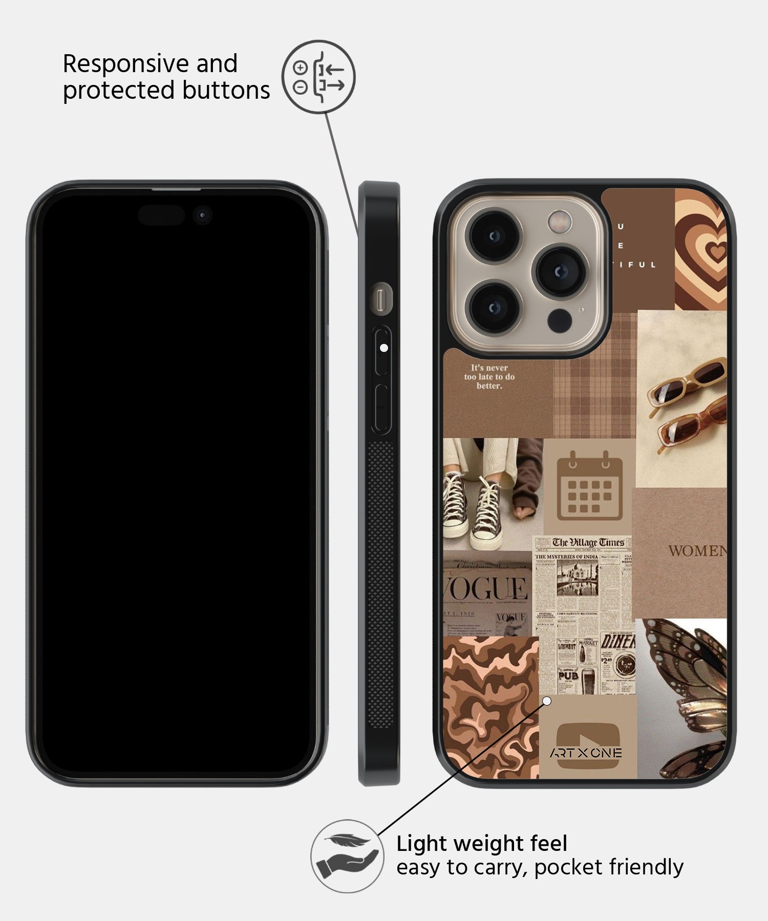 Brown Aesthetic Mobile Back Cover