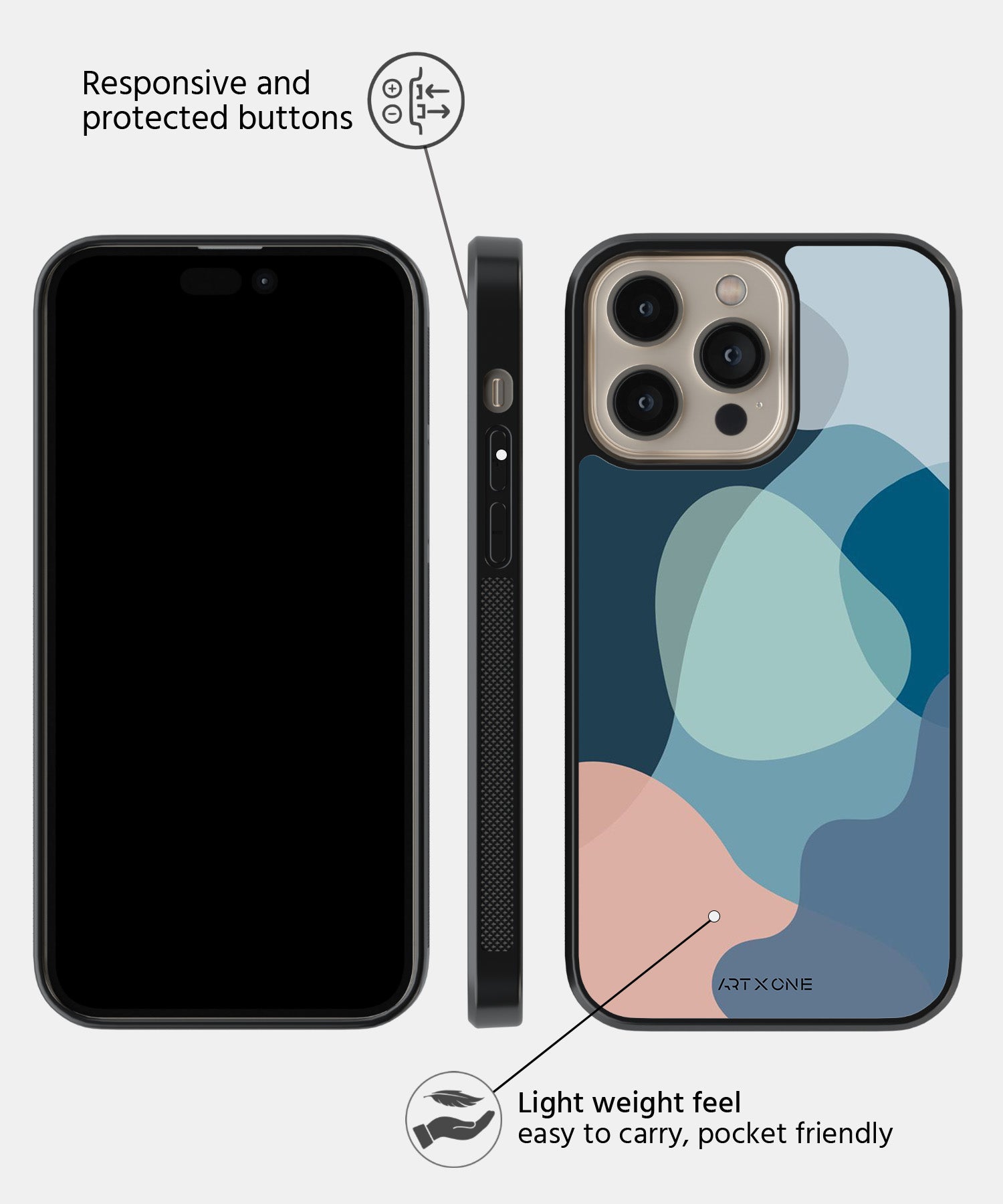 Blue Bubble Abstract Mobile Back Cover