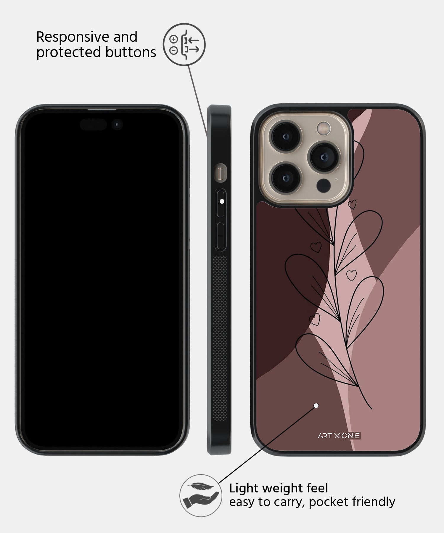 Brown Leaf Abstract Mobile Back Cover