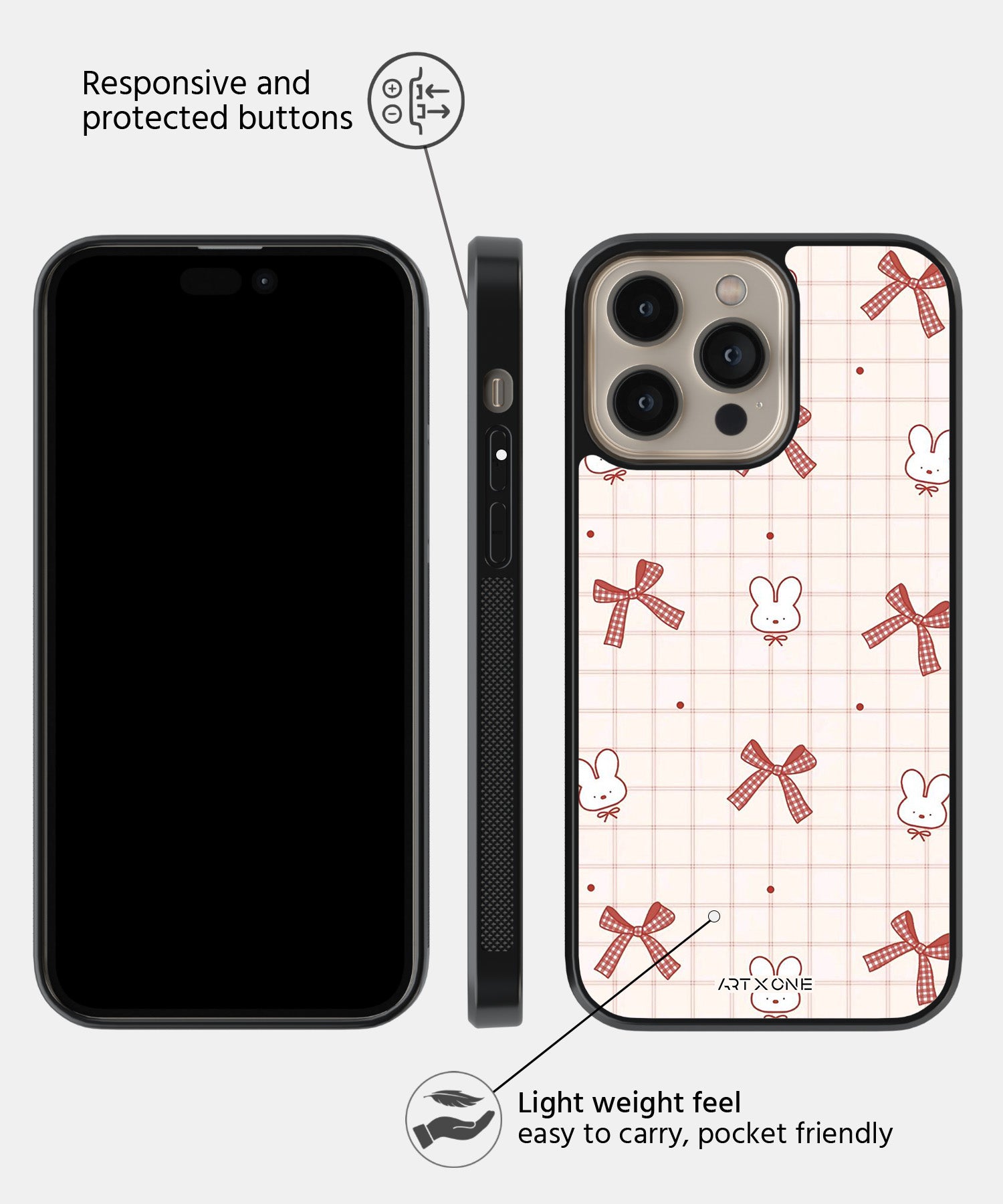 Gingham Hop Mobile Back Cover