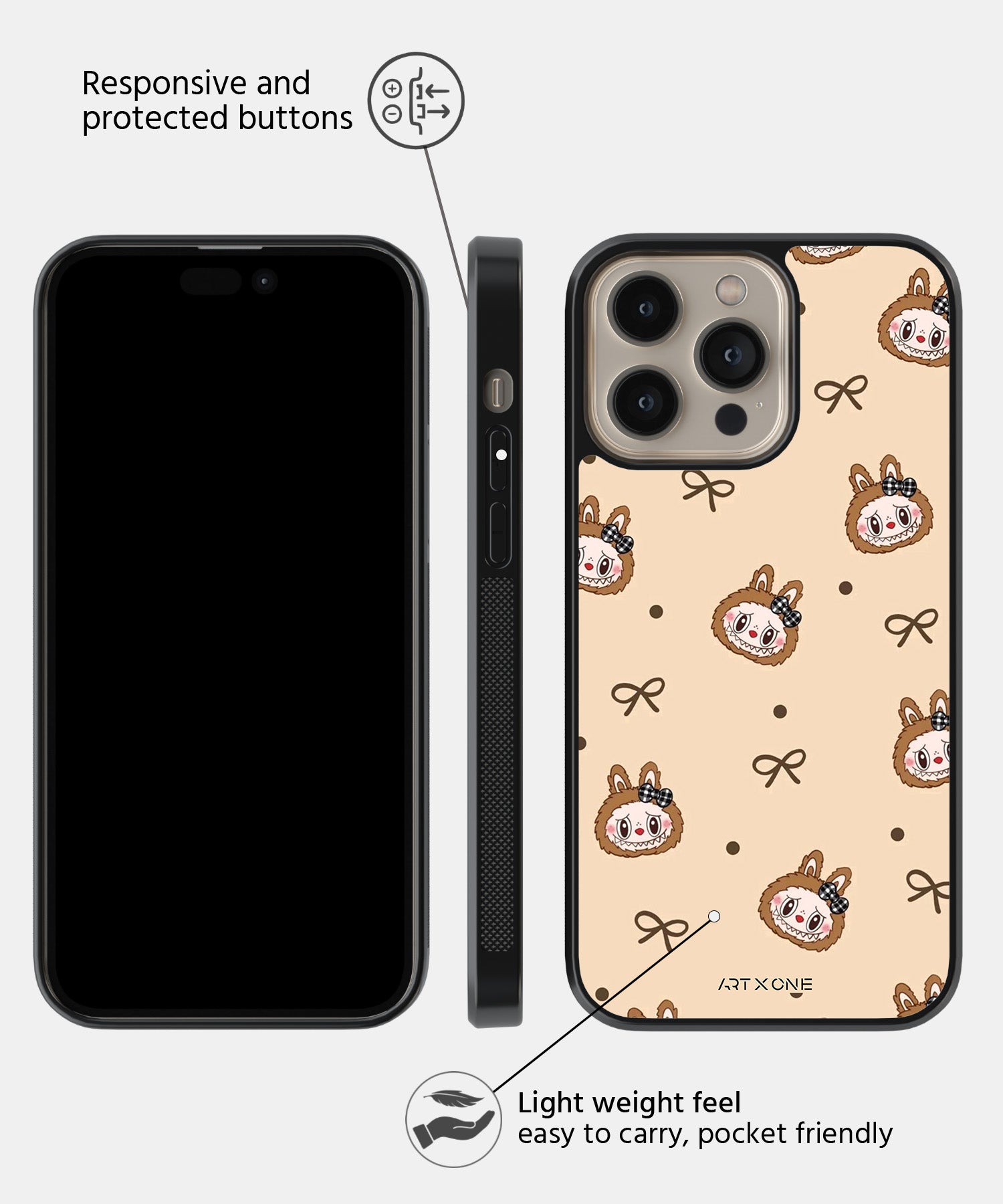 Labubu Latte Blush Mobile Back Cover