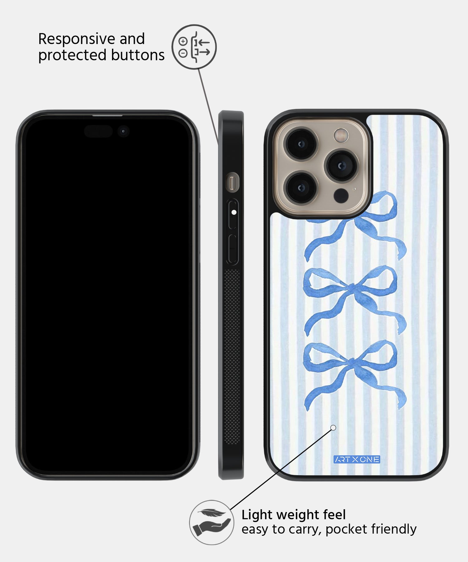 Striped Serenity Mobile Back Cover