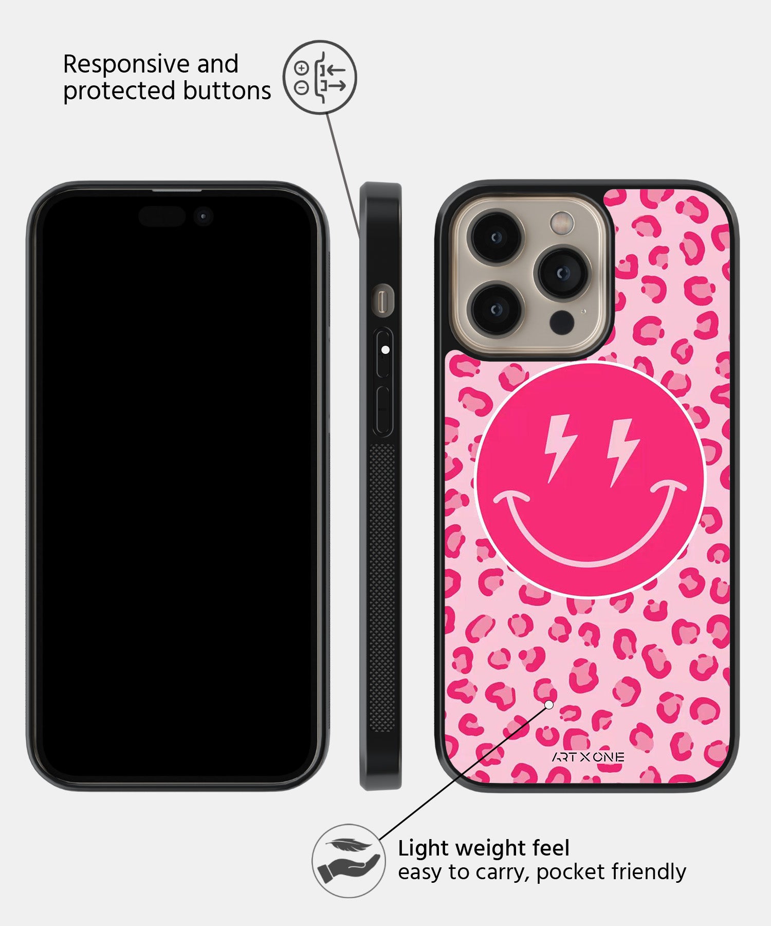 Pink Leopard Smiley