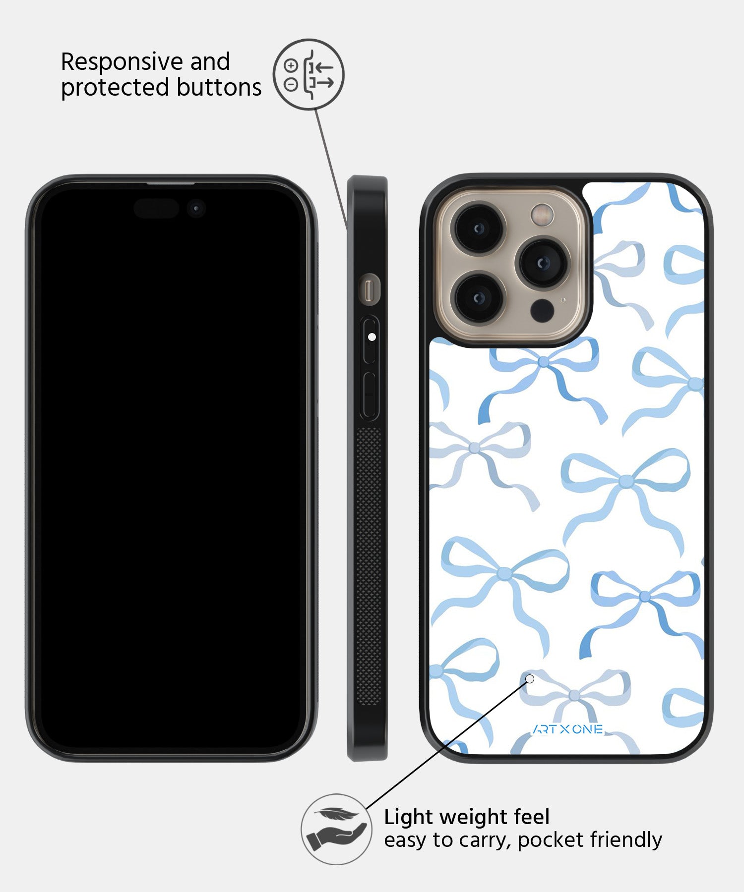 Bluebell Bows Mobile Back Cover