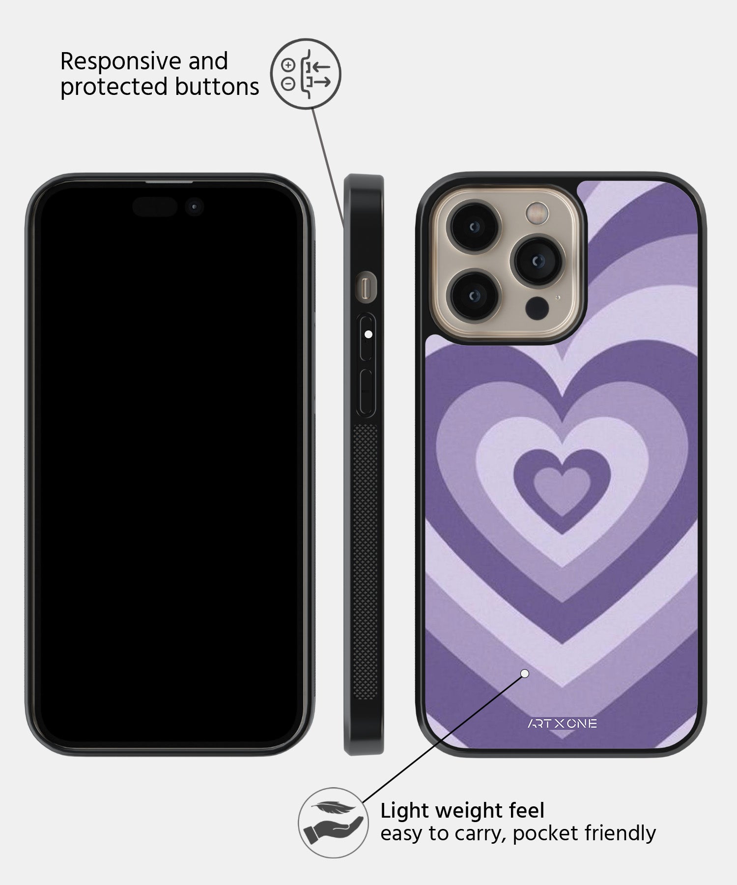 Y2K Pastel Purple Retro Hearts