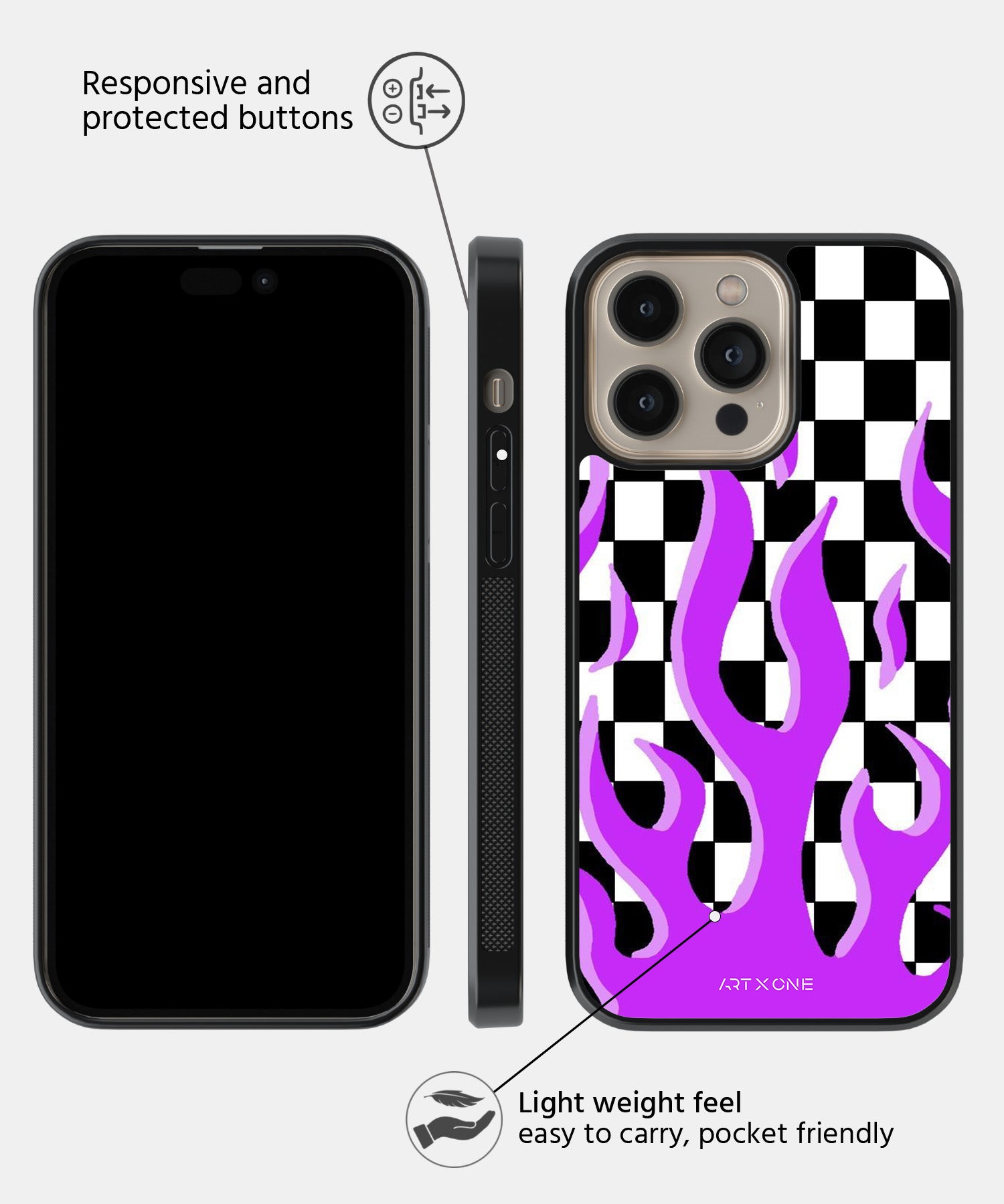 Checkered Purple Flame