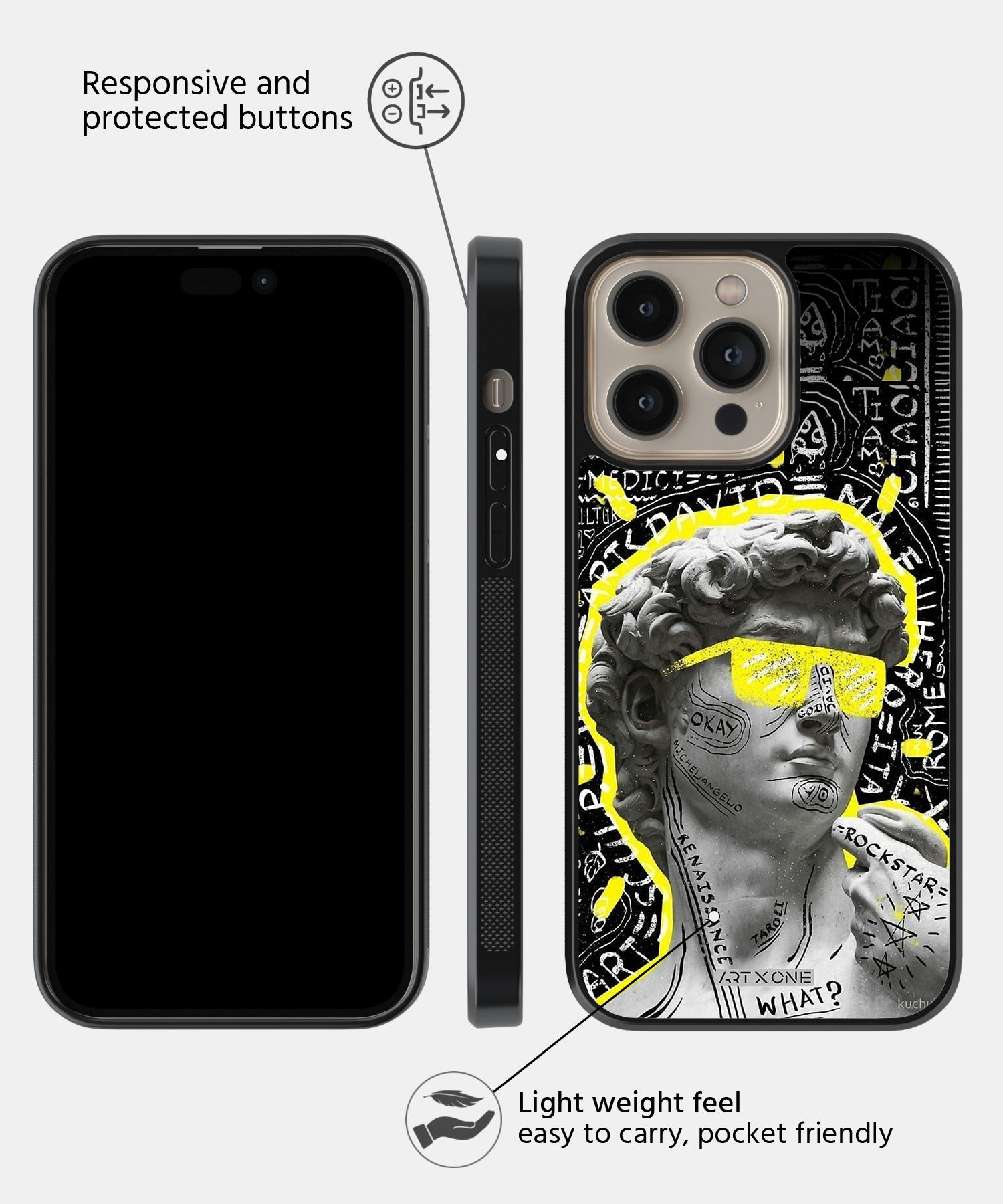 Greek God Glasses Mobile Back Cover