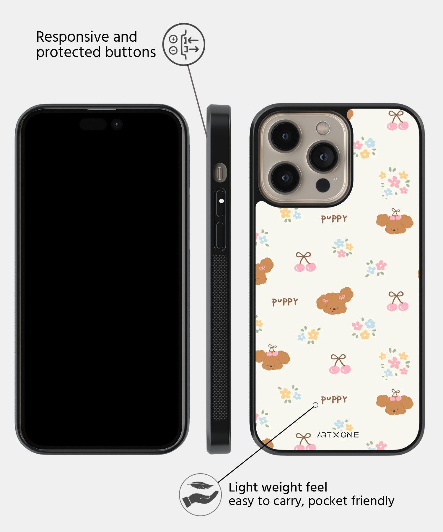 Cherry Pup Parade Mobile Back Cover