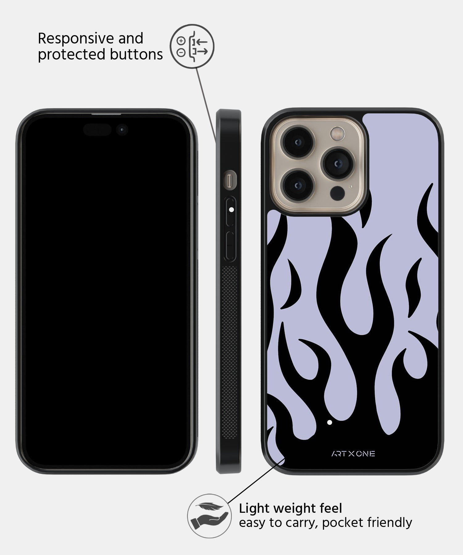 Black & Grey Flame