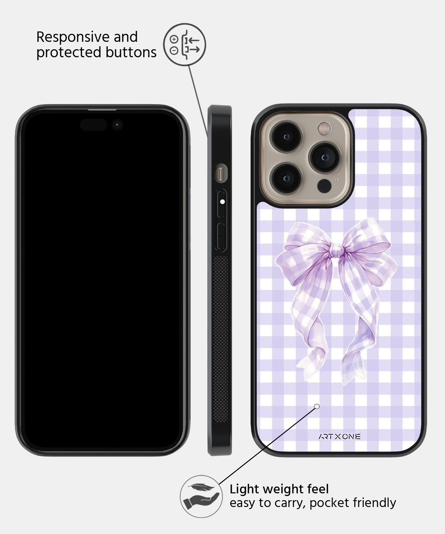 Glam Gingham Mobile Back Cover