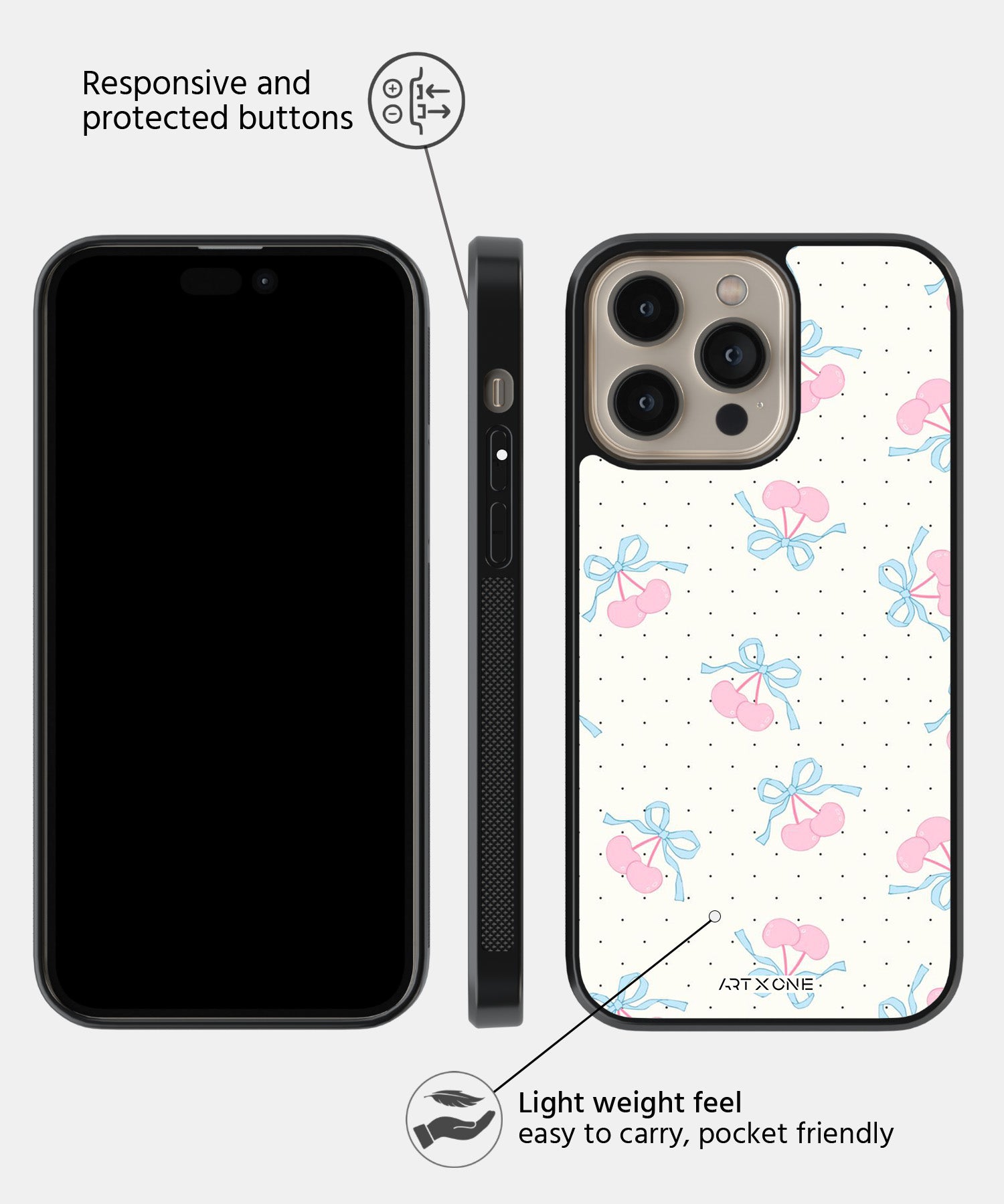 Cherry Pop Ribbons Mobile Back Cover