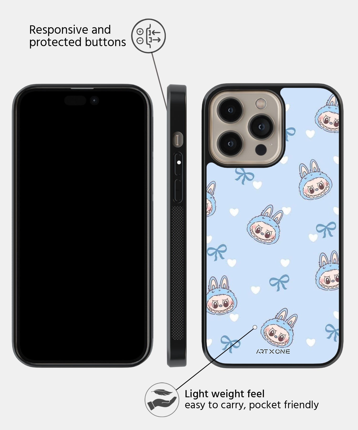 Labubu Bow Blush Mobile Back Cover