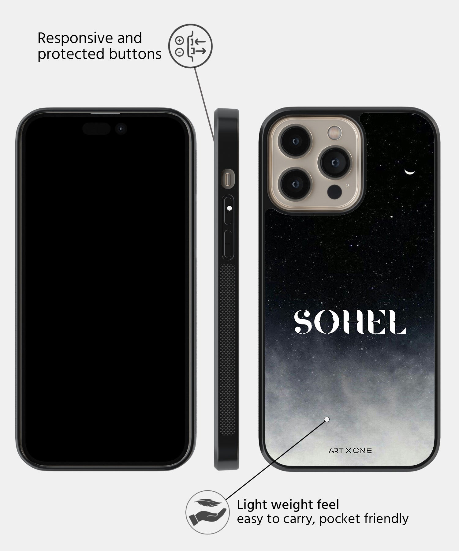 Black Aura Mobile Back Cover