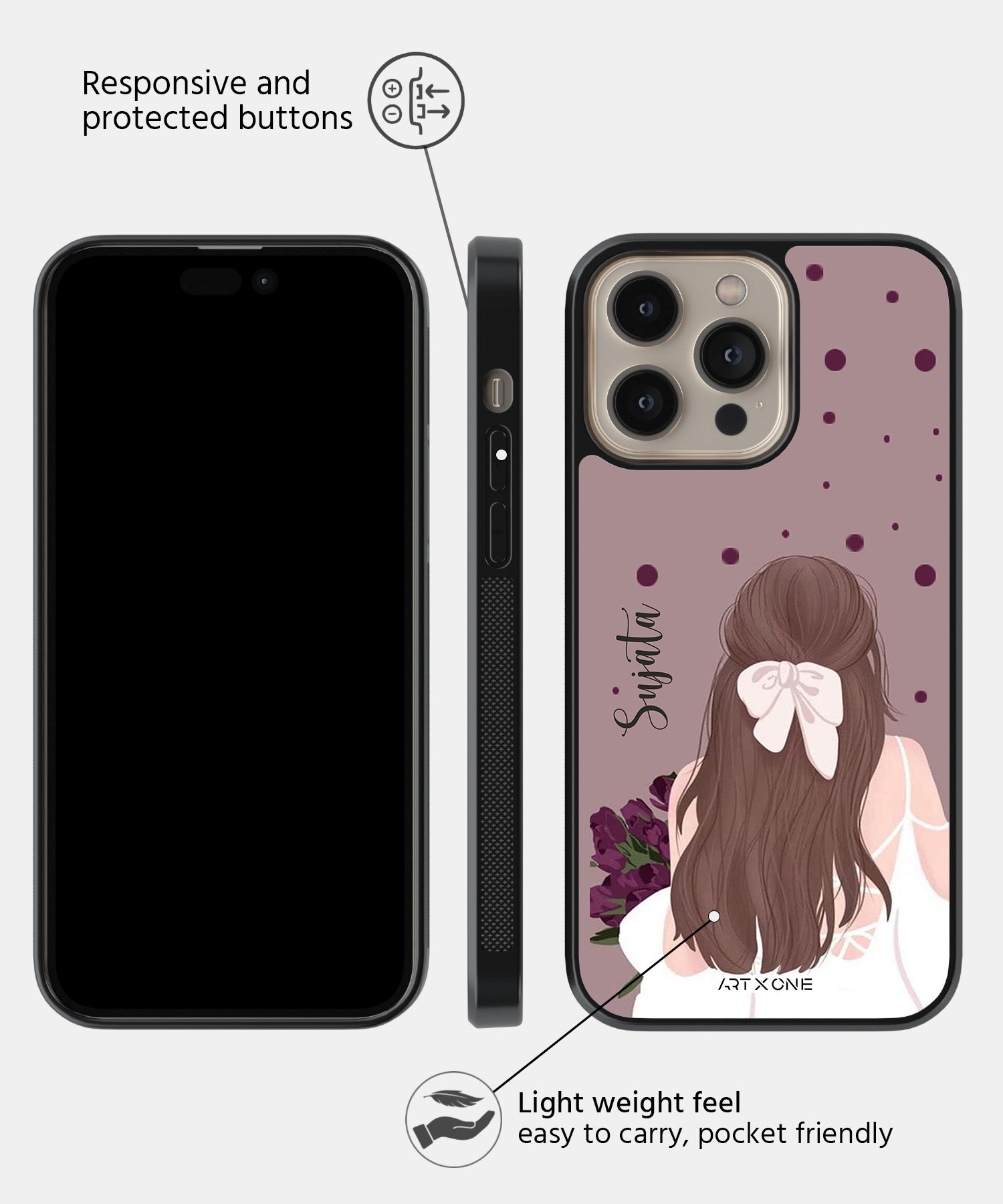Bright Thinking Girl Mobile Back Cover