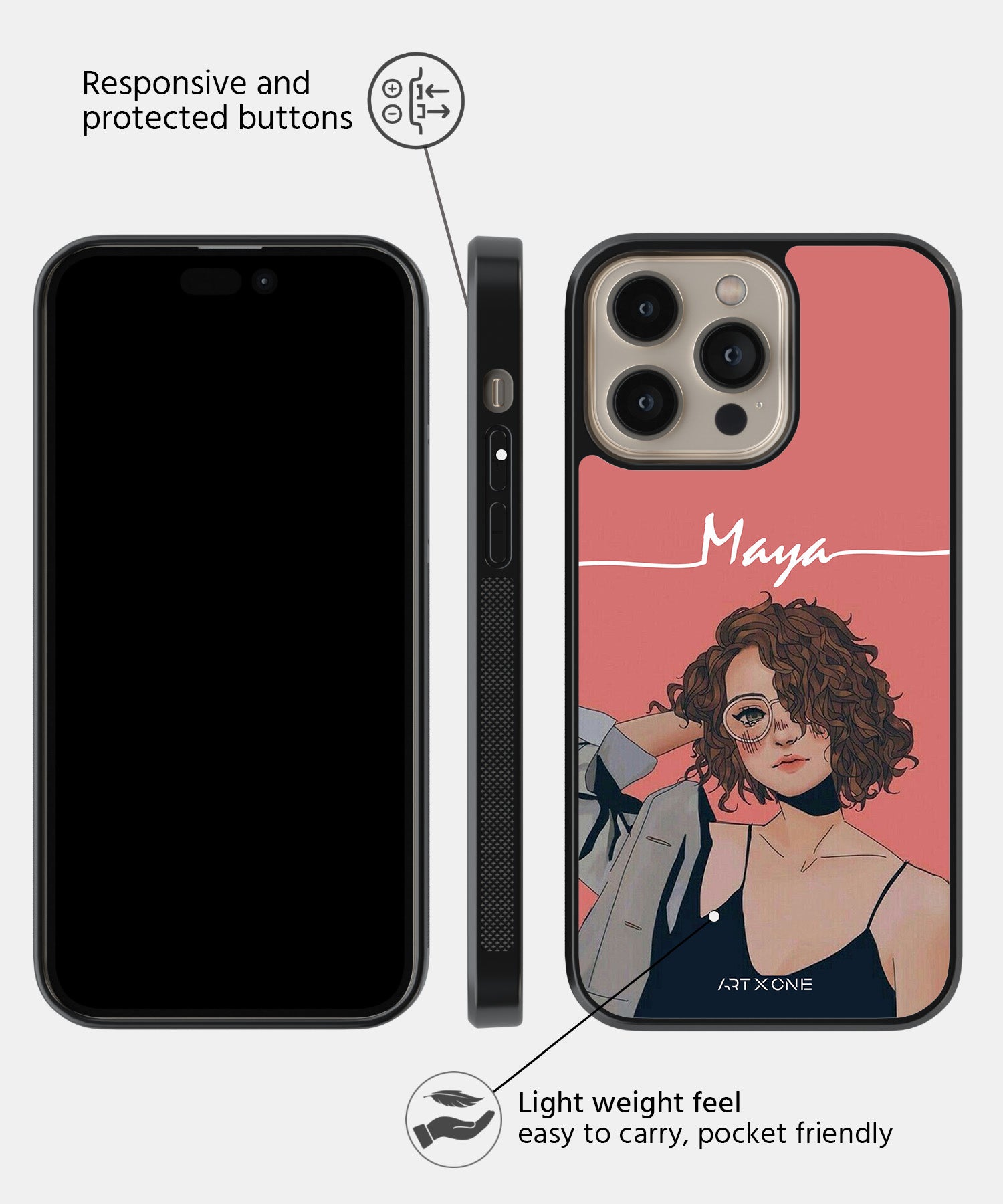 Curly Girl Mobile Back Cover