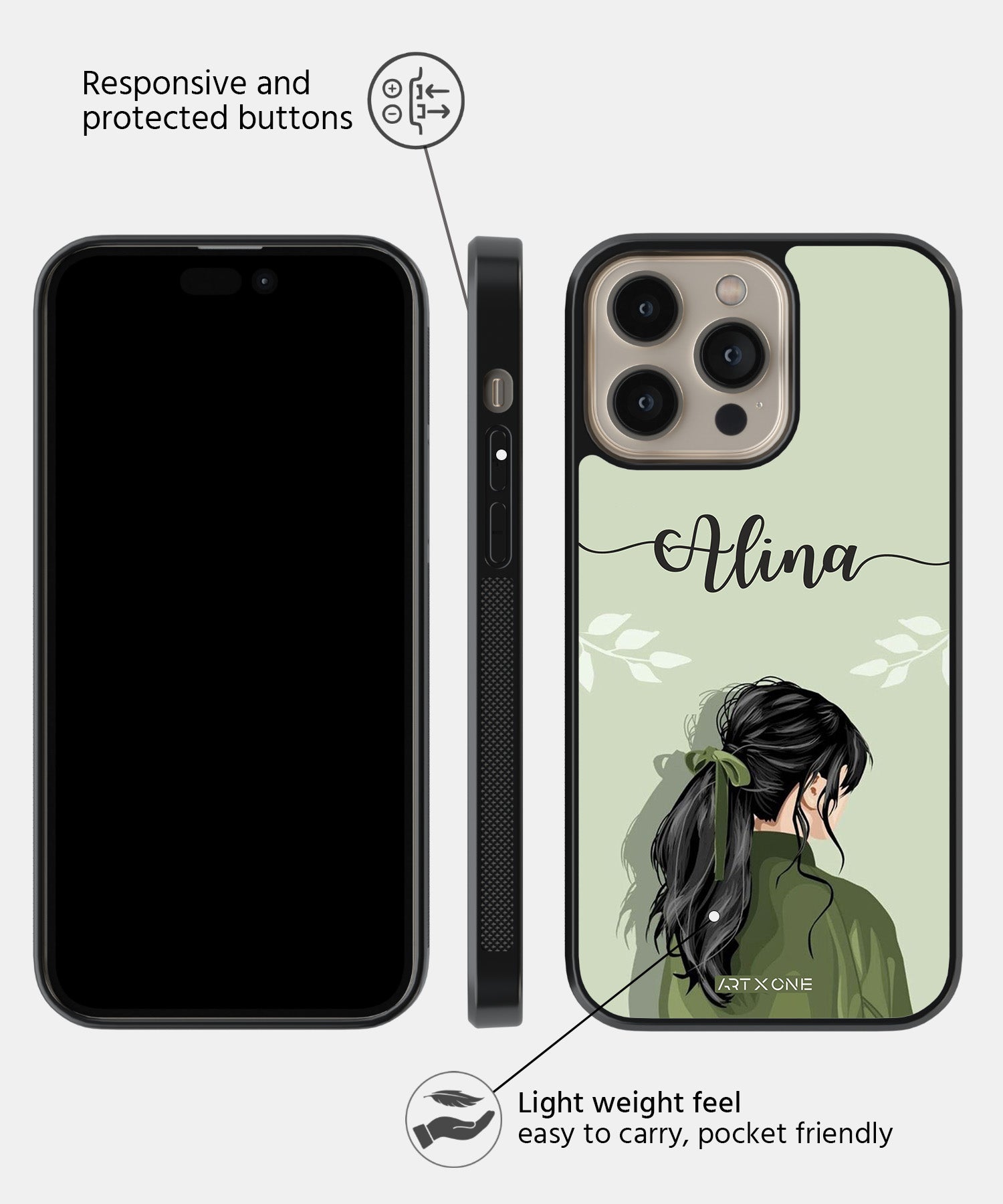Greeny Girl Mobile Back Cover