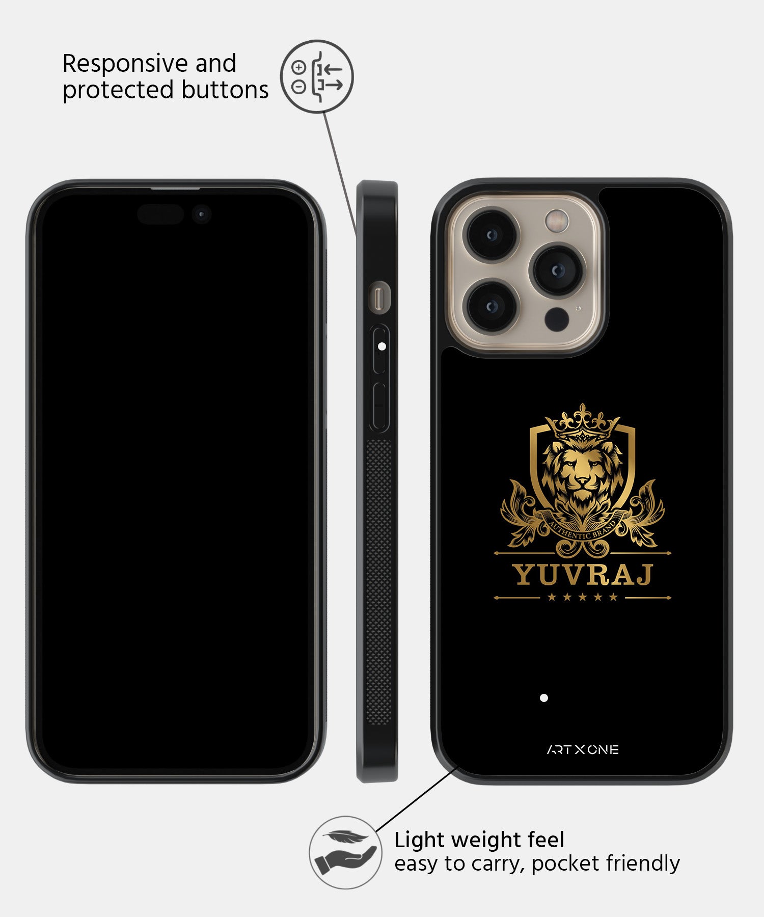 King Monogram Mobile Back Cover
