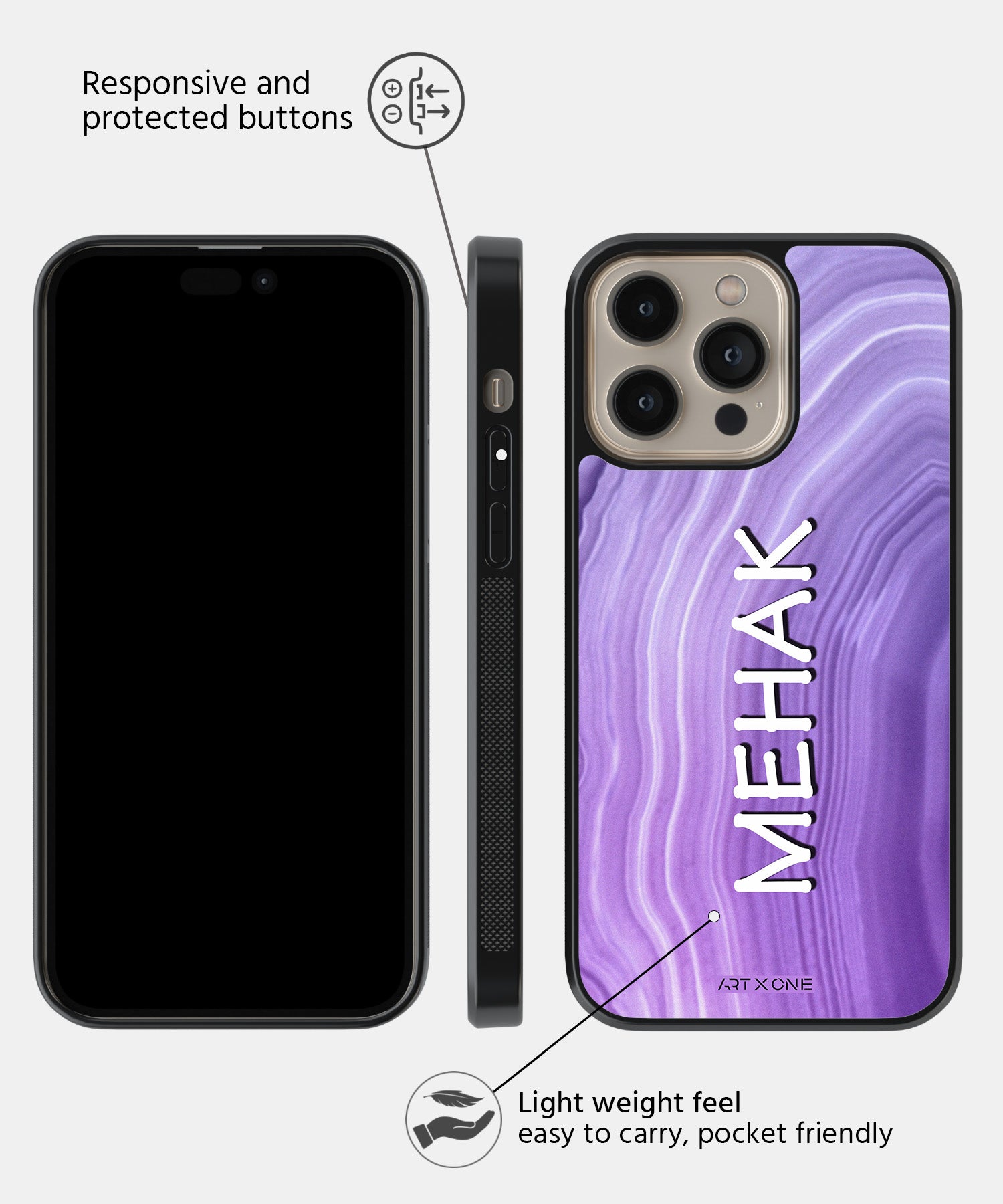 Lavender Agat Mobile Back Cover