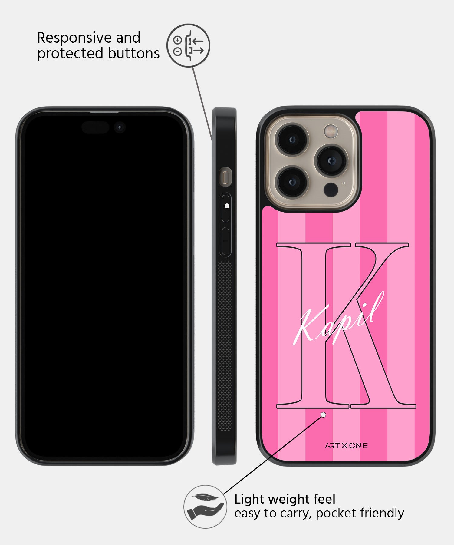 Pink Flirty Heart Mobile Back Cover