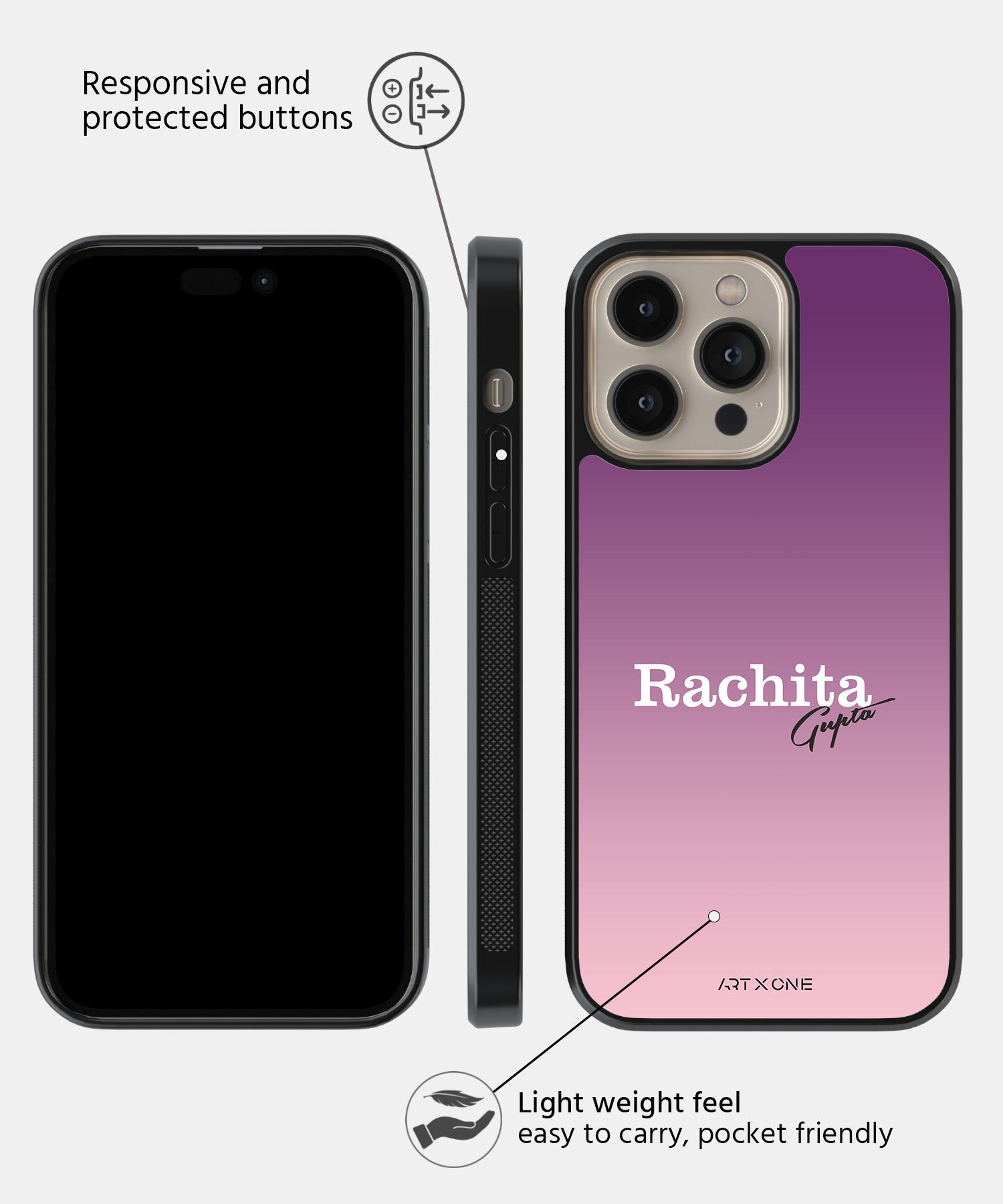 Purple Gradient Mobile Back Cover