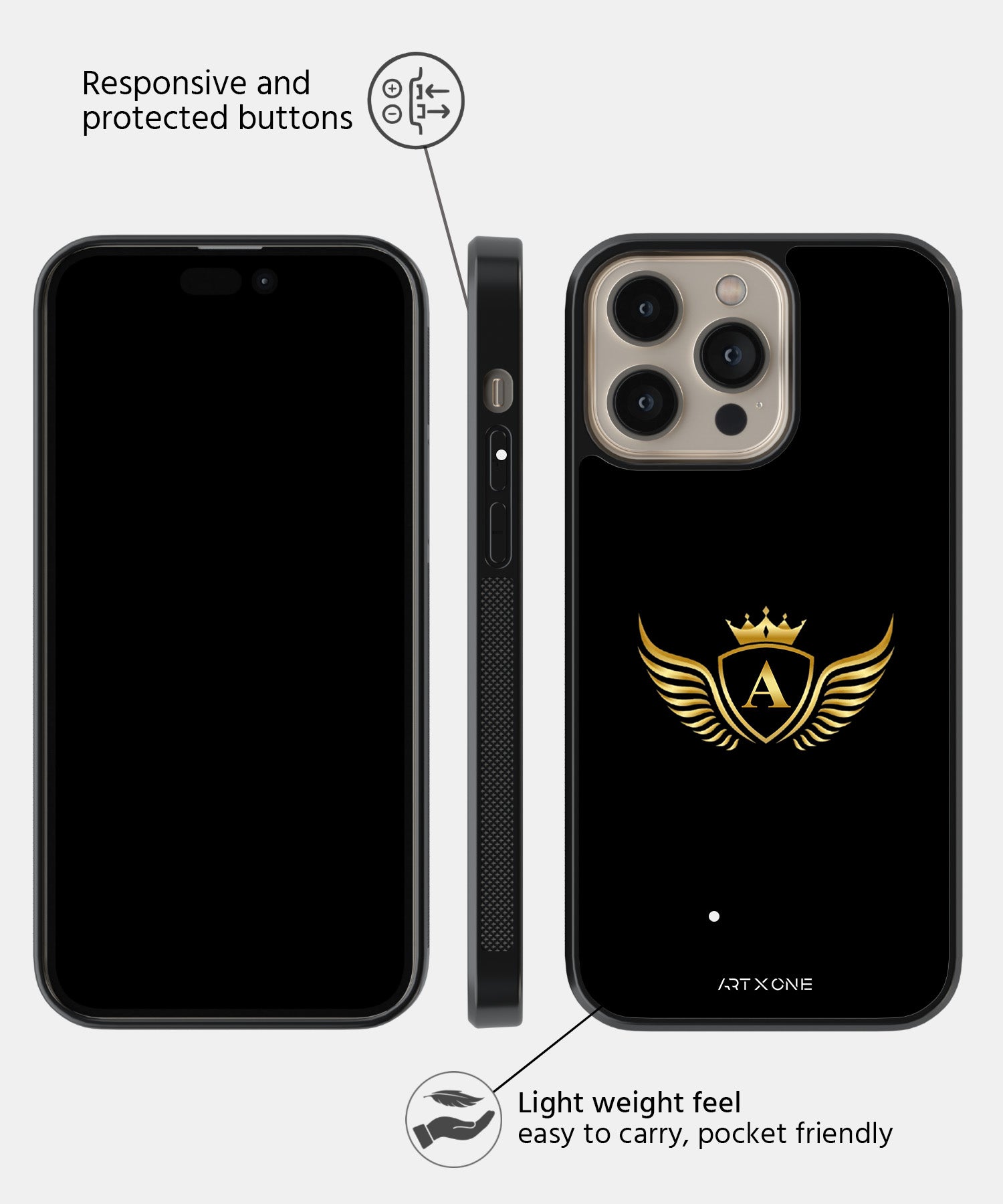 Royal Monogram Mobile Back Cover