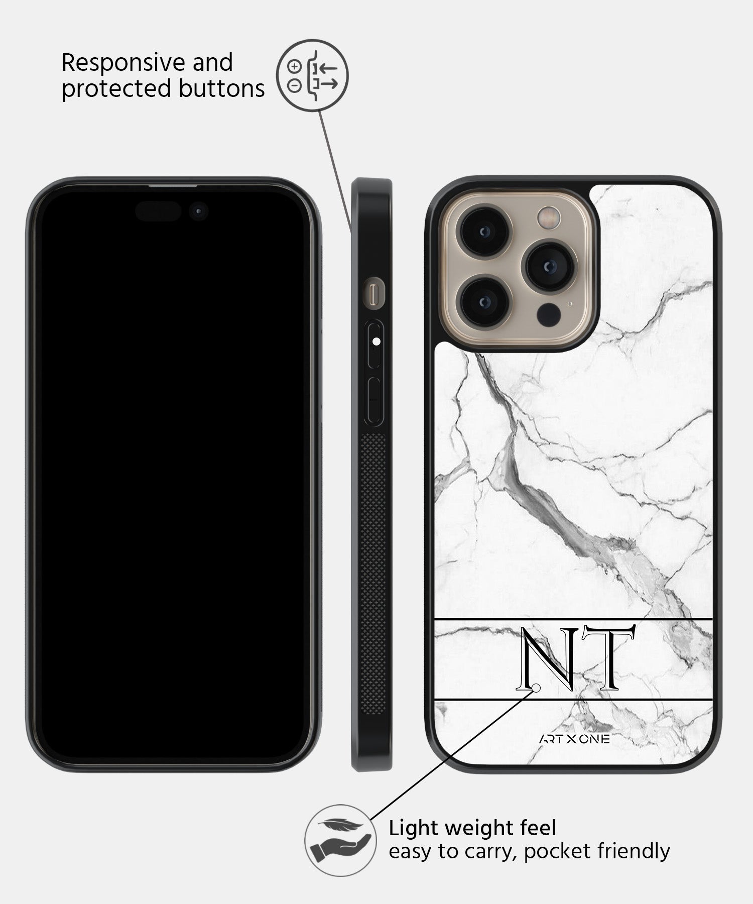 White Marble  Mobile Back Cover