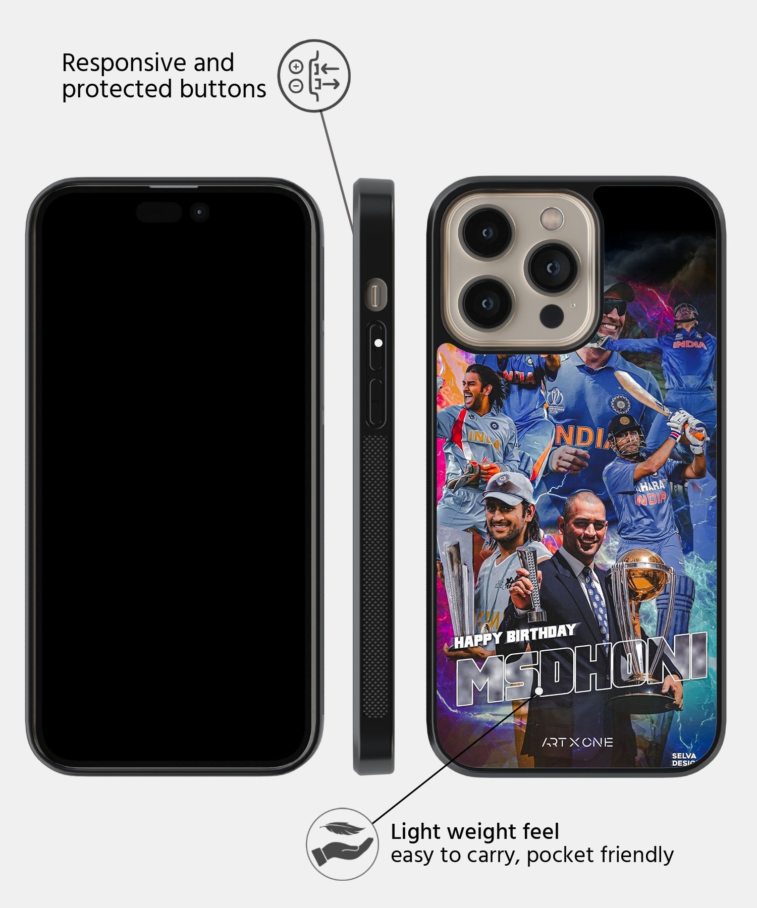 Best Captain Dhoni Mobile Back Cover