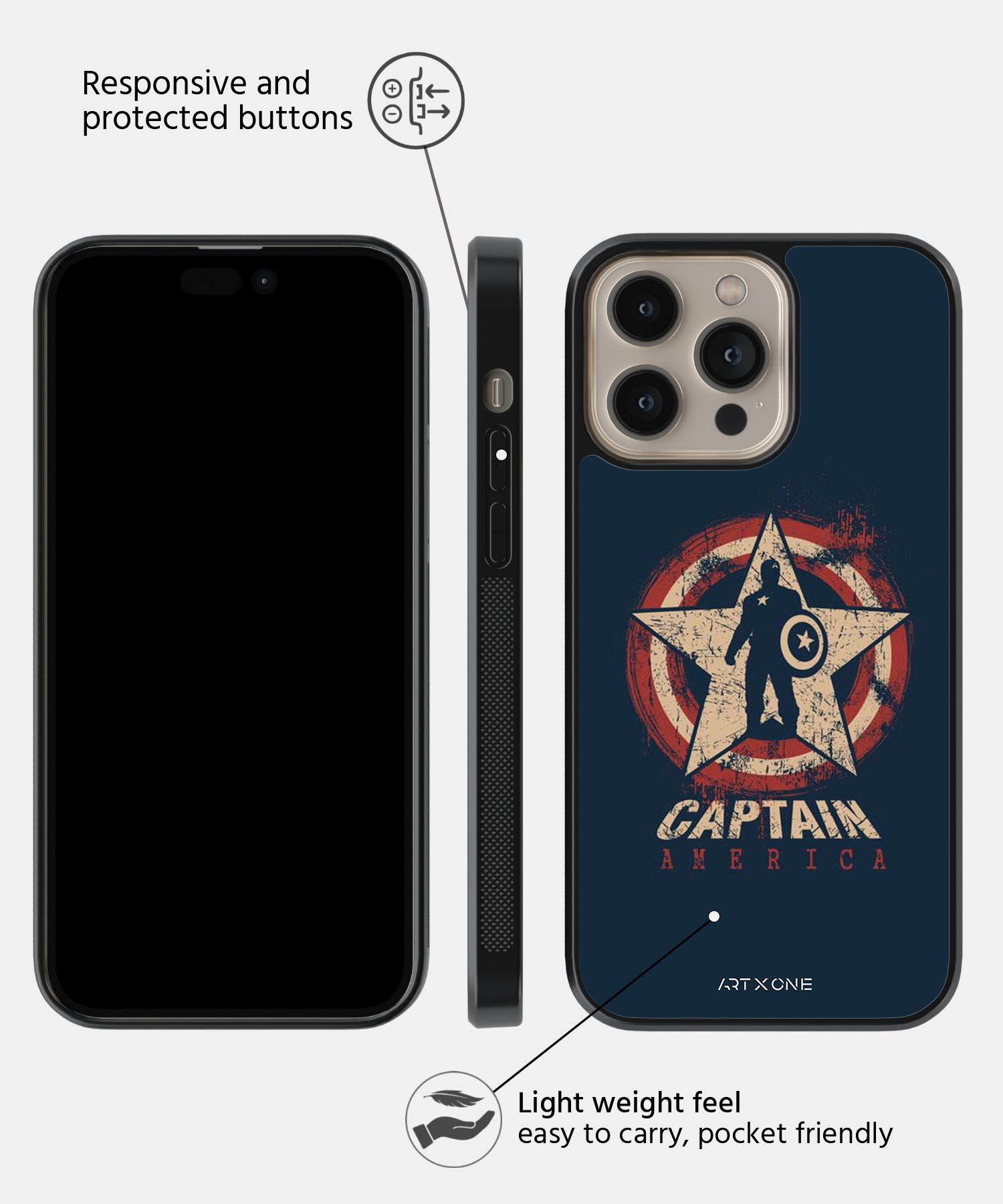 Captain America Mobile Back Cover
