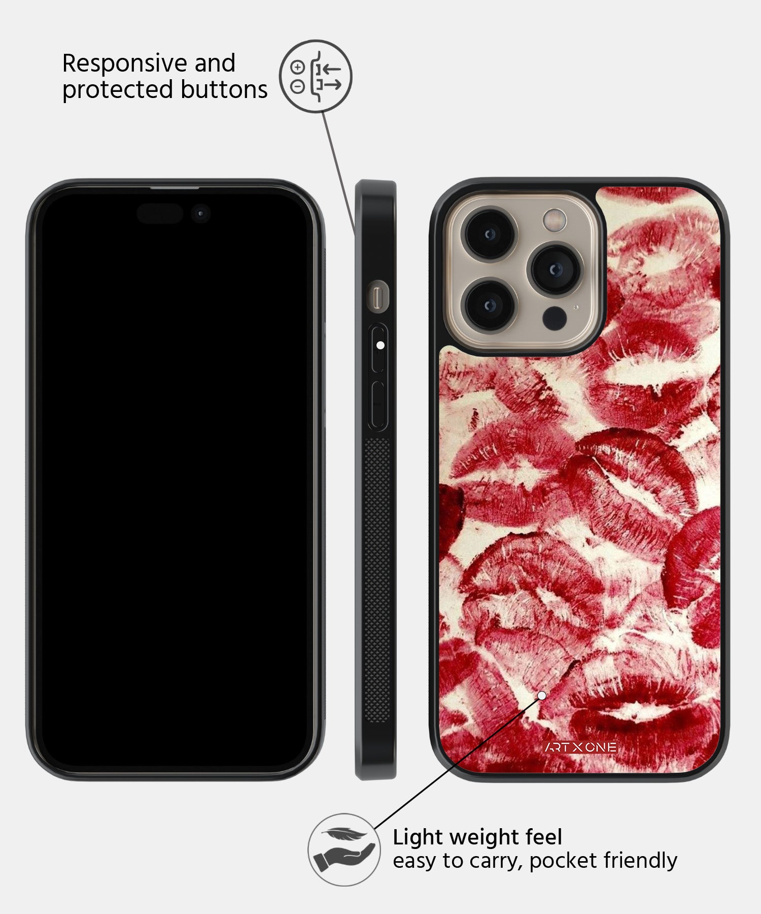 Kisses Mobile Back Cover