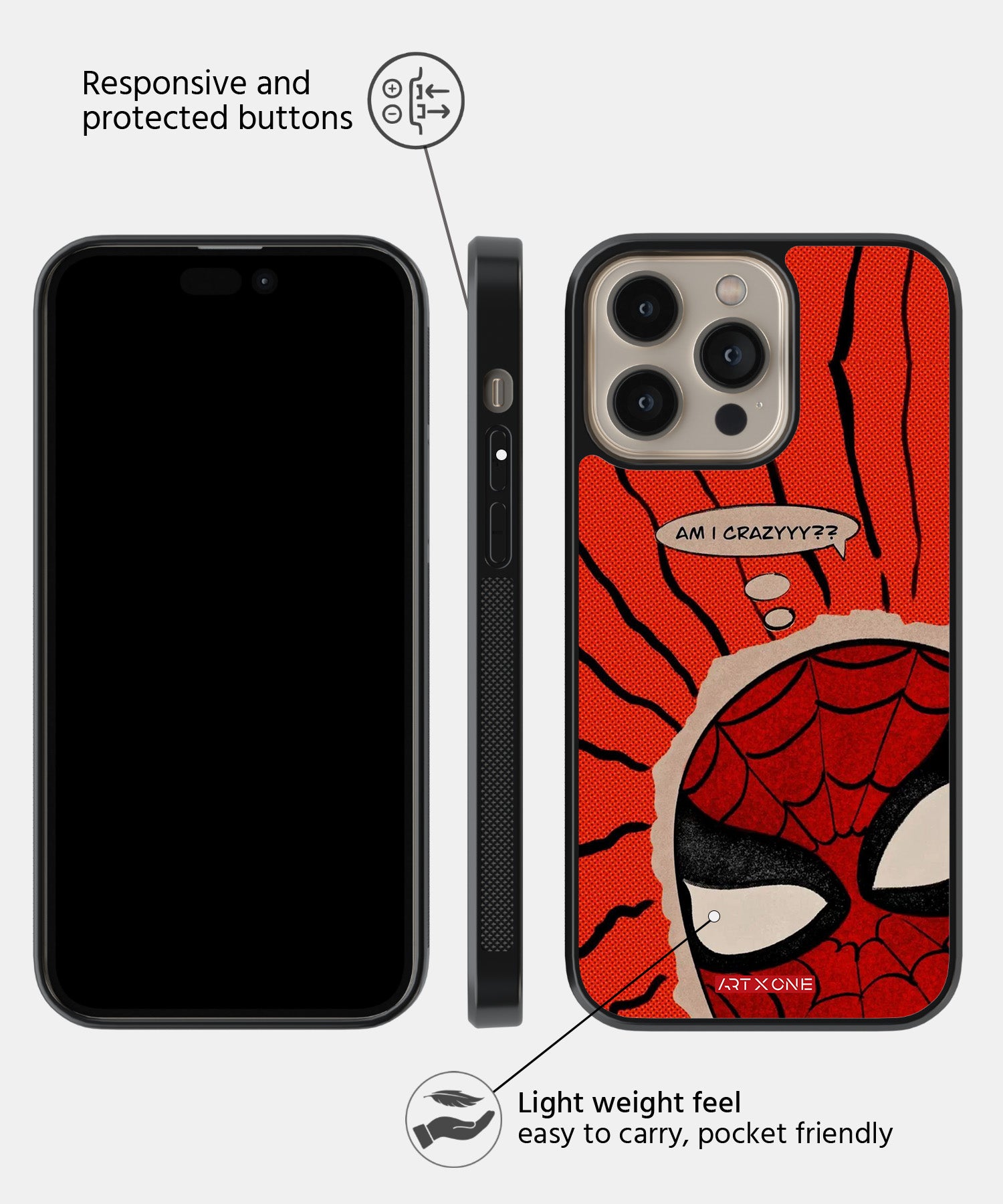 Am I Crazy Spidey Mobile Back Cover
