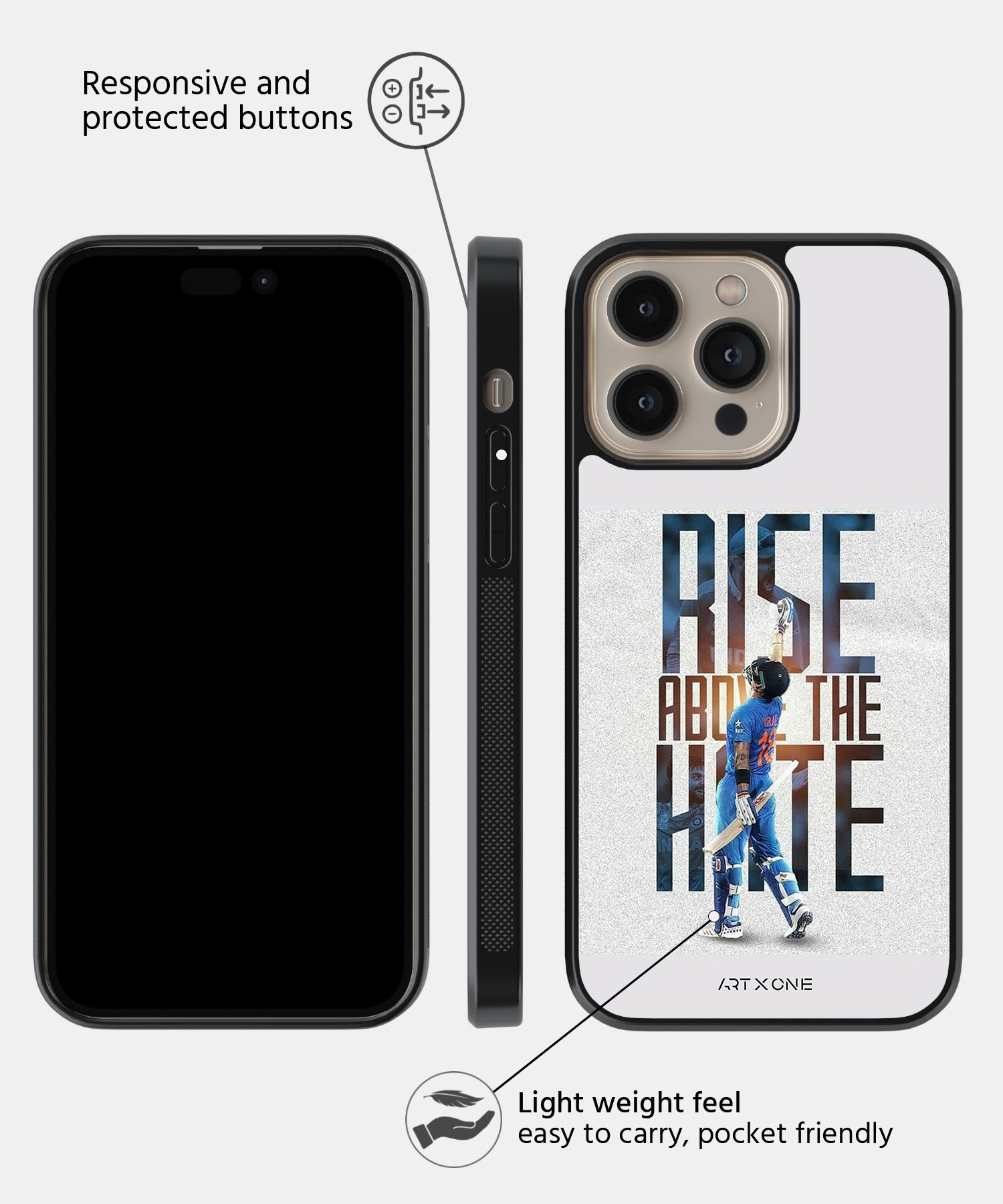 Rise Above Hate Virat Kohli Mobile Back Cover