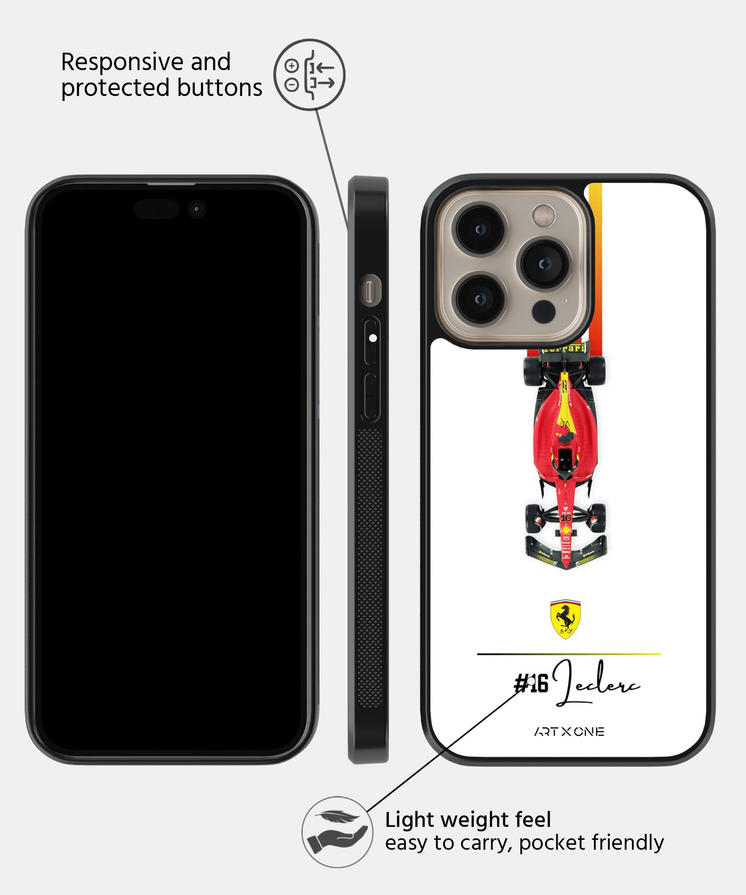 Ferrari Leclerc Mobile Back Cover